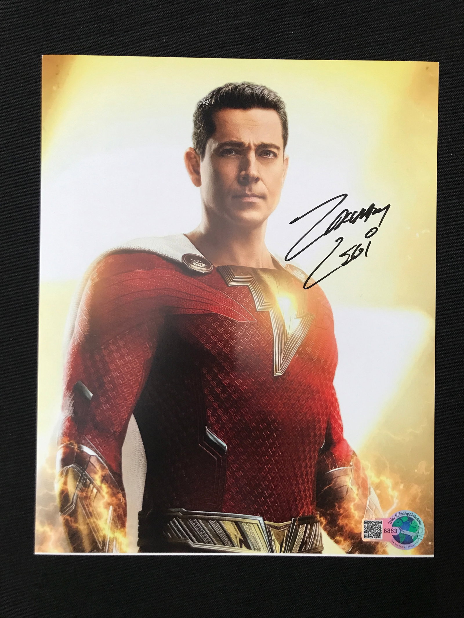 ZACHARY LEVI SIGNED SHAZM 8X10 - WWOC COA: Prices are in Canadian dollars