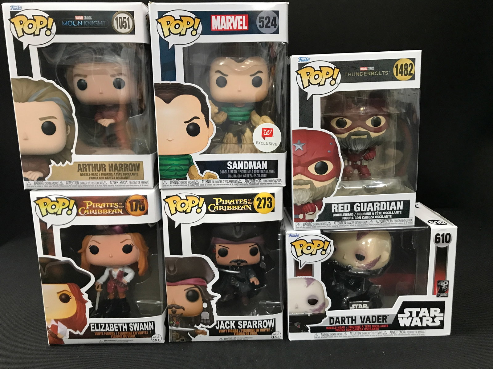 LOT OF 6 FUNKO POPS IN ORIGINAL PACKAGING: Prices are in Canadian dollars