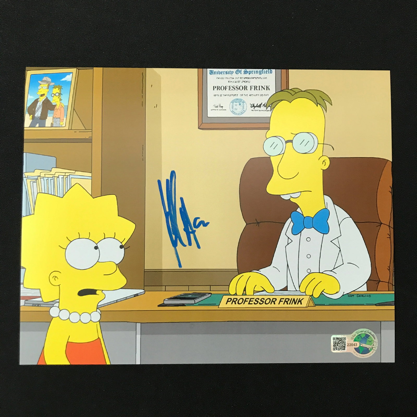 HANK AZARIA SIGNED SIMPSONS 8X10 - WWOC COA: Prices are in Canadian dollars