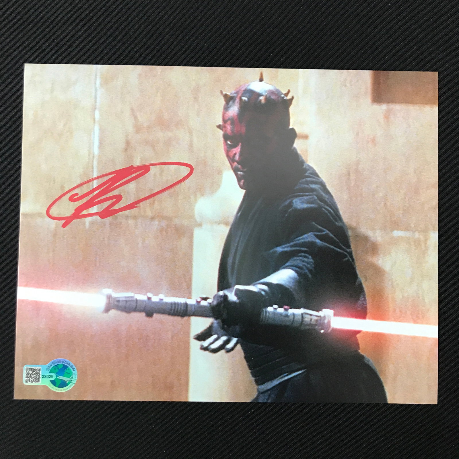 RAY PARK SIGNED DARTH MAUL STAR WARS 8X10 - WWOC COA: Prices are in Canadian dollars