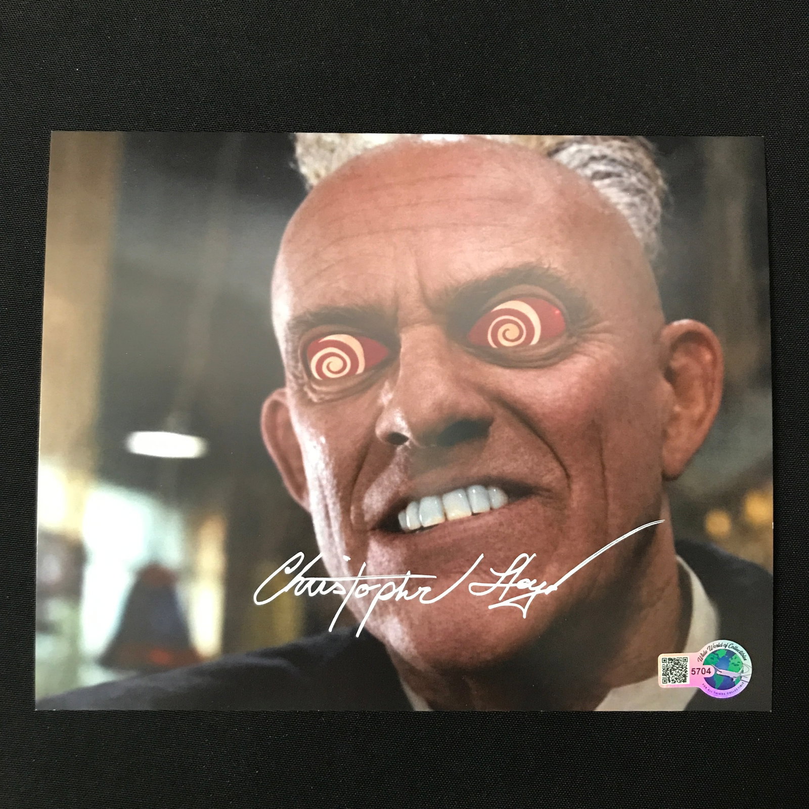 CHRISTOPHER LLOYD SIGNED WHO FRAMED ROGER RABBIT 8X10 - WWOC COA: Prices are in Canadian dollars