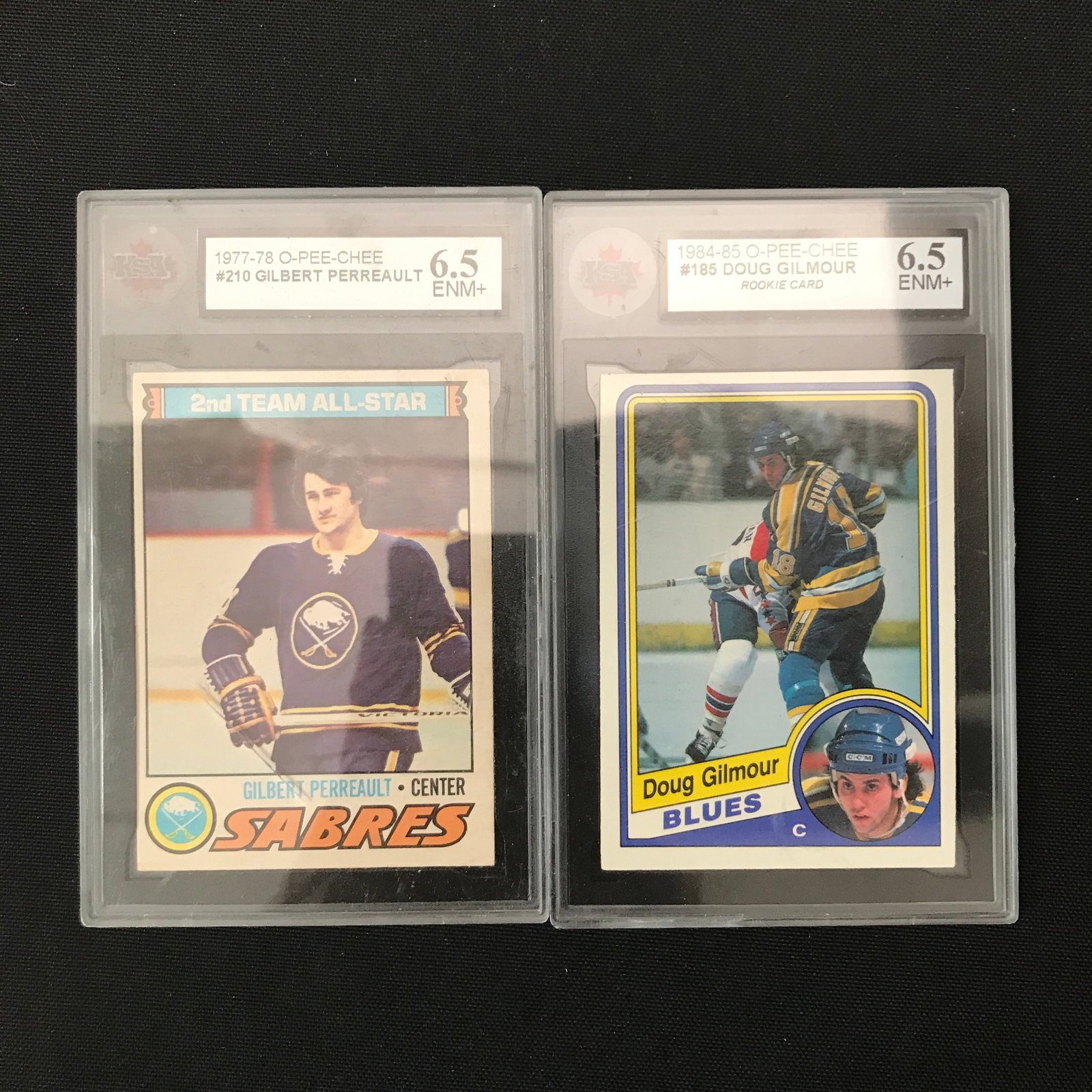 LOT OF 2 KSA GRADED HOCKEY TRADING CARDS: Prices are in Canadian dollars