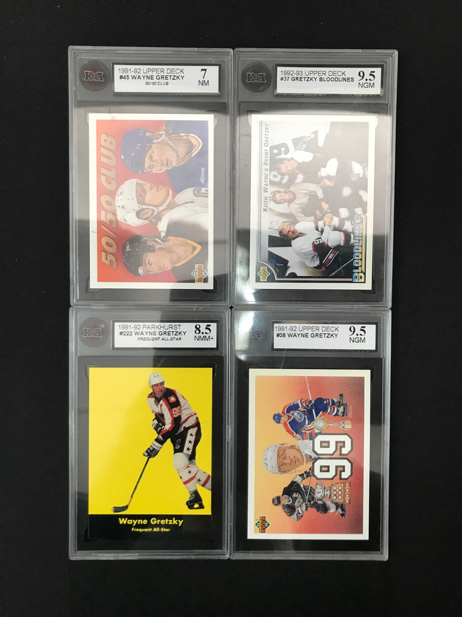 LOT OF 4 WAYNE GRETZKY GRADED TRADING CARDS - KSA (1 of 1)