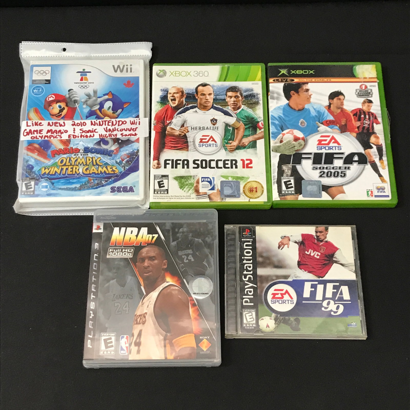 LOT OF 5 VIDEO GAMES IN ORIGINAL PACKAGING: Prices are in Canadian dollars