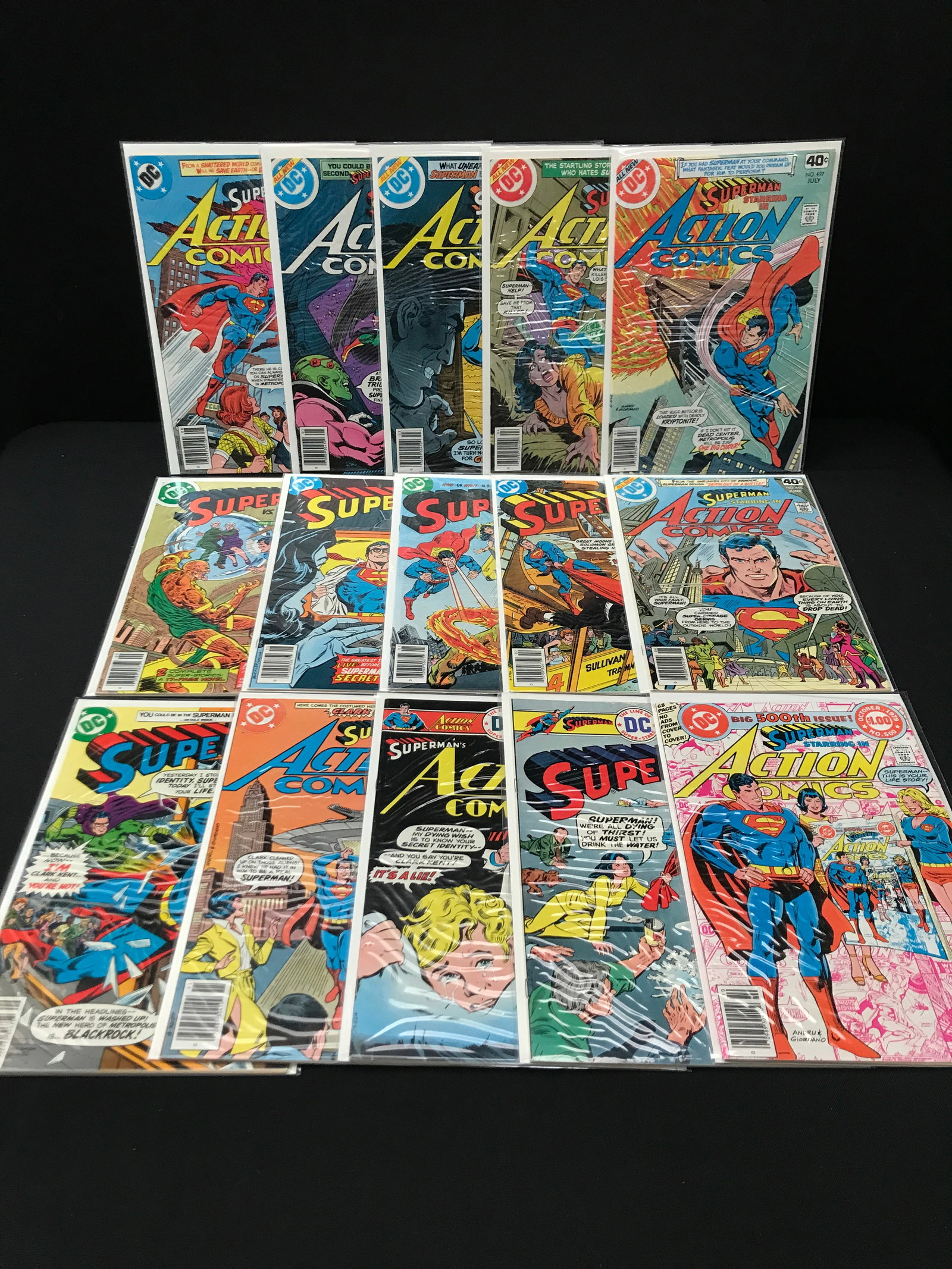 LOT OF 15 ACTION COMICS - MARVEL COMICS: Prices are in Canadian dollars