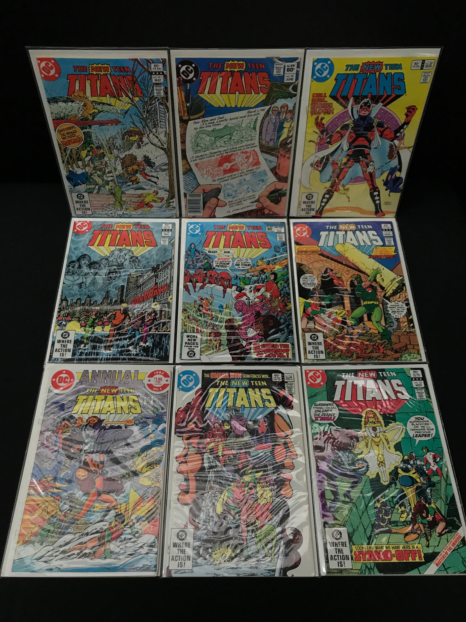 LOT OF 9 THE NEW TEEN TITANS COMICS - DC: Prices are in Canadian dollars