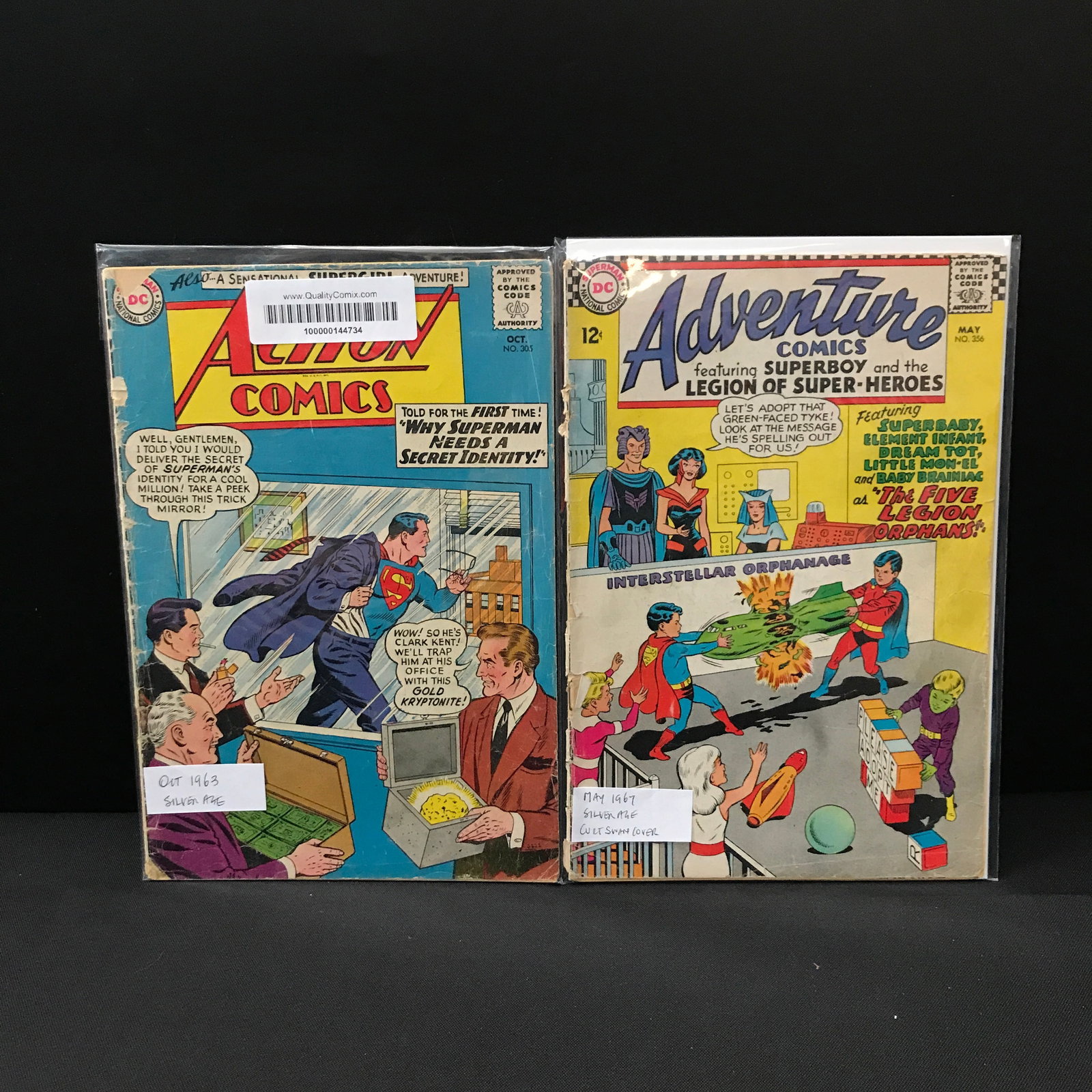 LOT OF 2 COMICS FEATURING SUPERMAN FROM THE 1960'S - DC COMICS: Prices are in Canadian dollars
