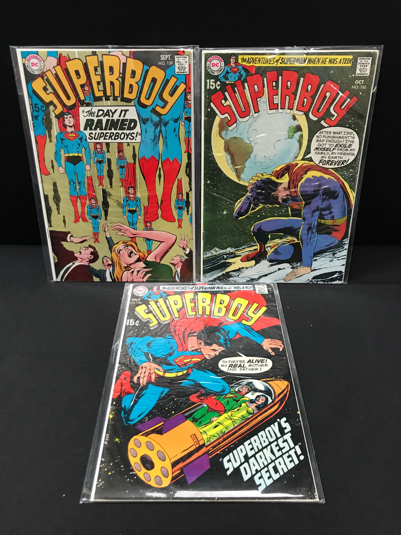 LOT OF 3 SUPERBOY COMICS #158 - #160 - DC COMICS: Prices are in Canadian dollars