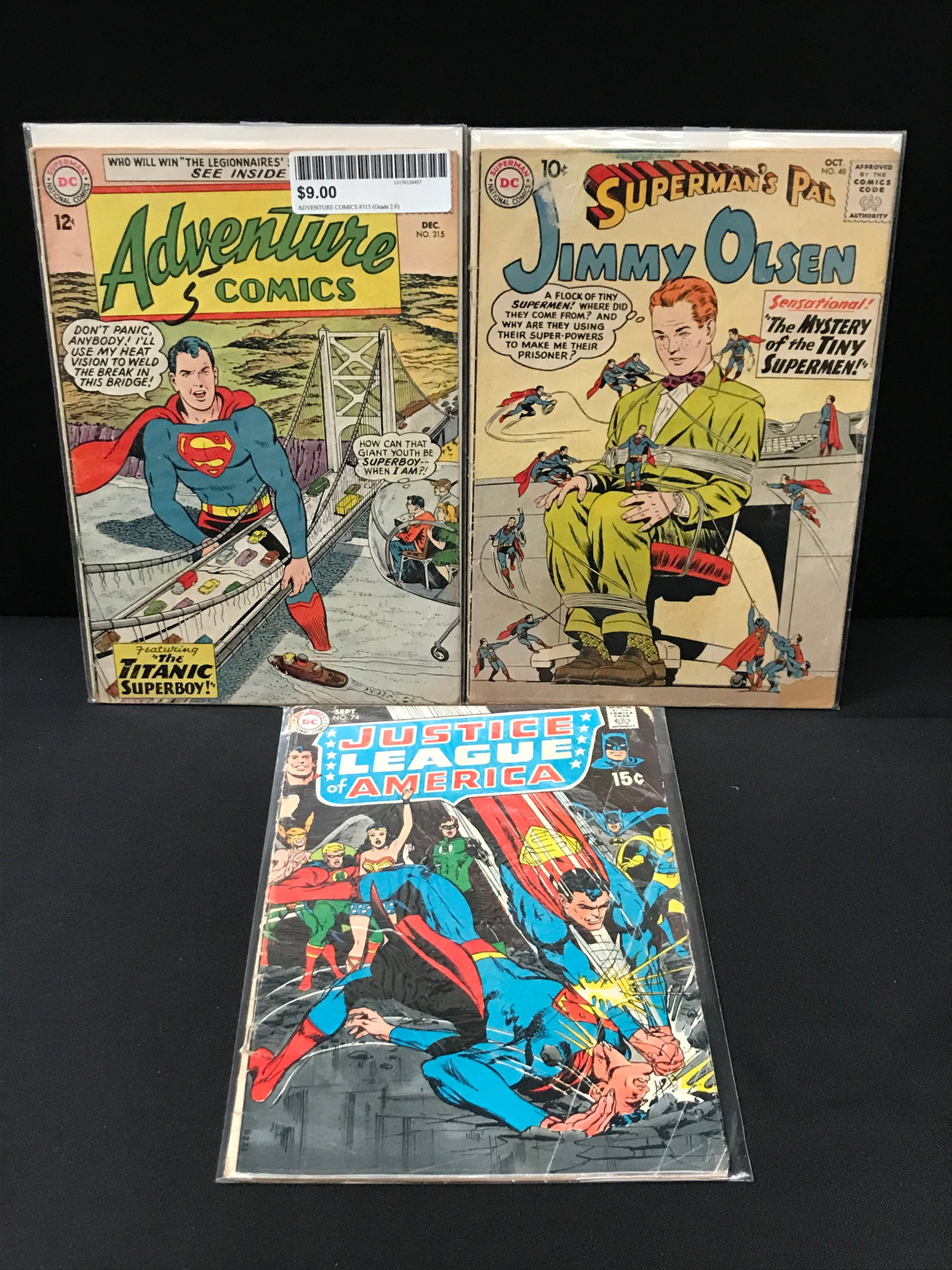 LOT OF 3 COMICS FEATURING SUPERMAN - DC COMICS: Prices are in Canadian dollars