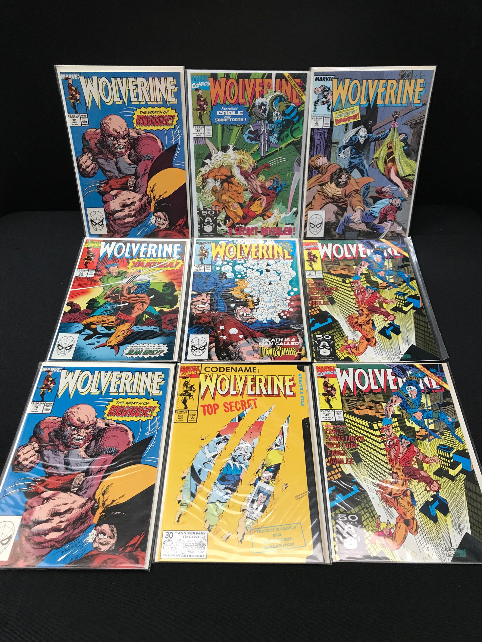 LOT OF 9 COMICS FEATURING WOLVERINE - MARVEL COMICS (1 of 1)