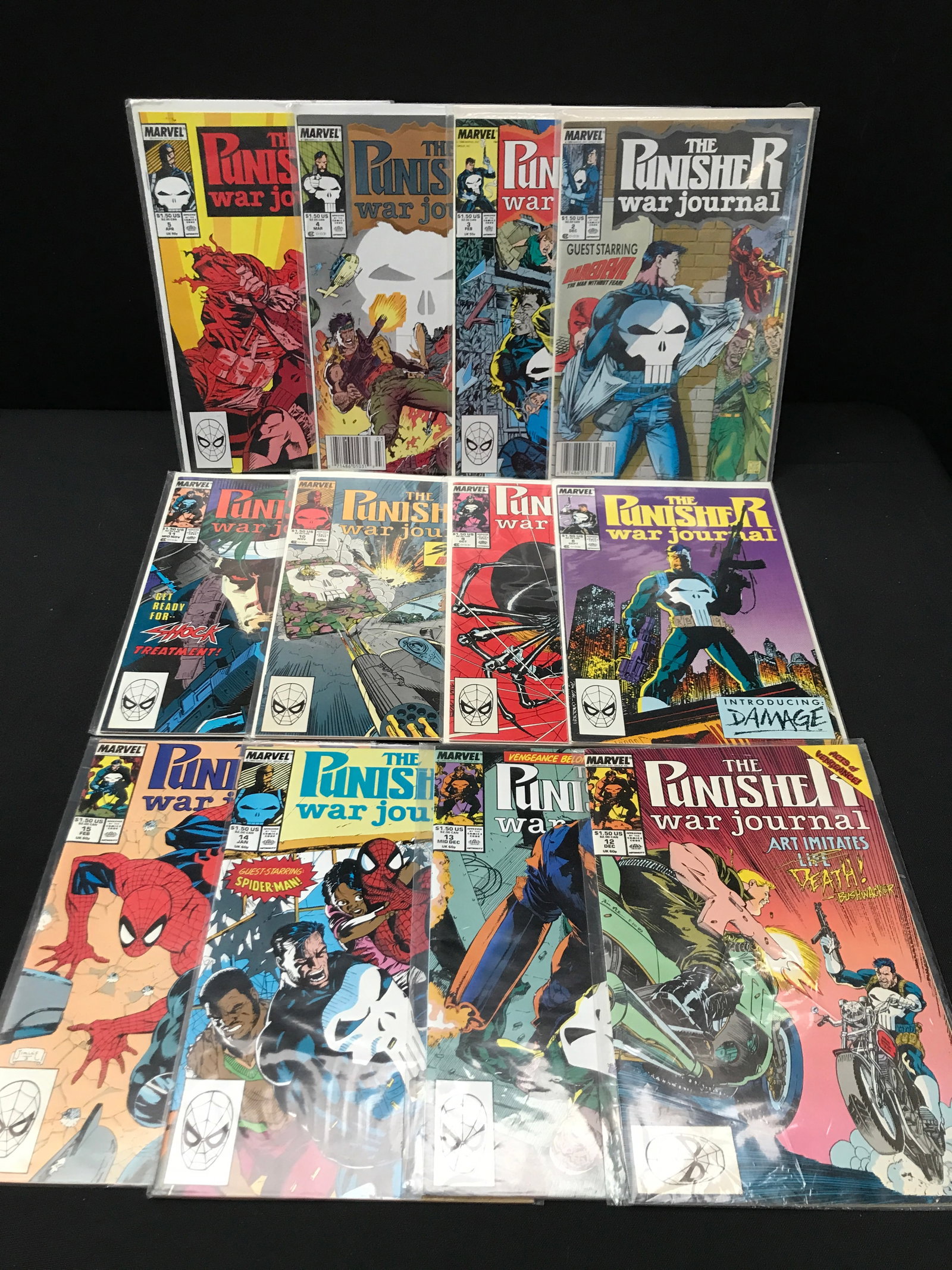 LOT OF 12 PUNISHER WAR JOURNAL COMICS - MARVEL COMICS: Prices are in Canadian dollars