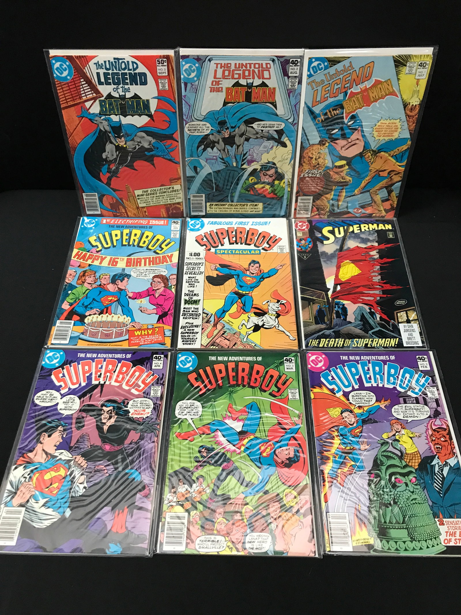 LOT OF 9 BATMAN / SU[PERBOY COMICS - DC AND MARVEL COMICS (1 of 1)