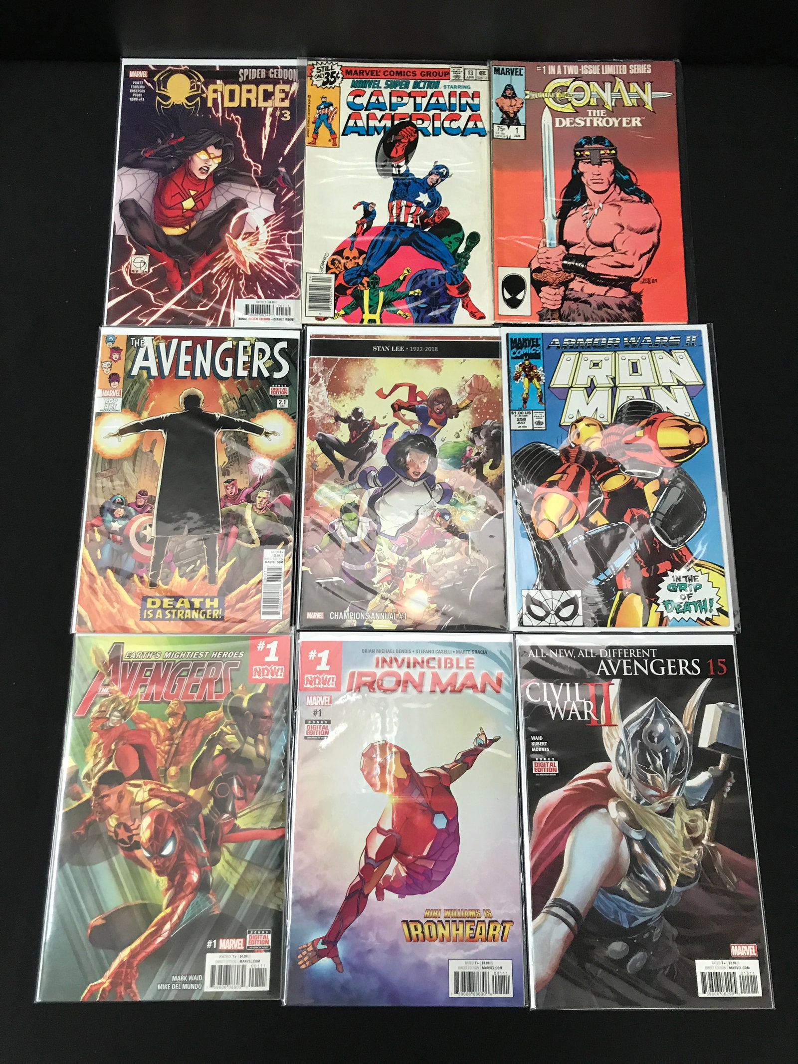 LOT OF 9 MIXED TITLE COMICS - MARVEL COMICS: Prices are in Canadian Dollars