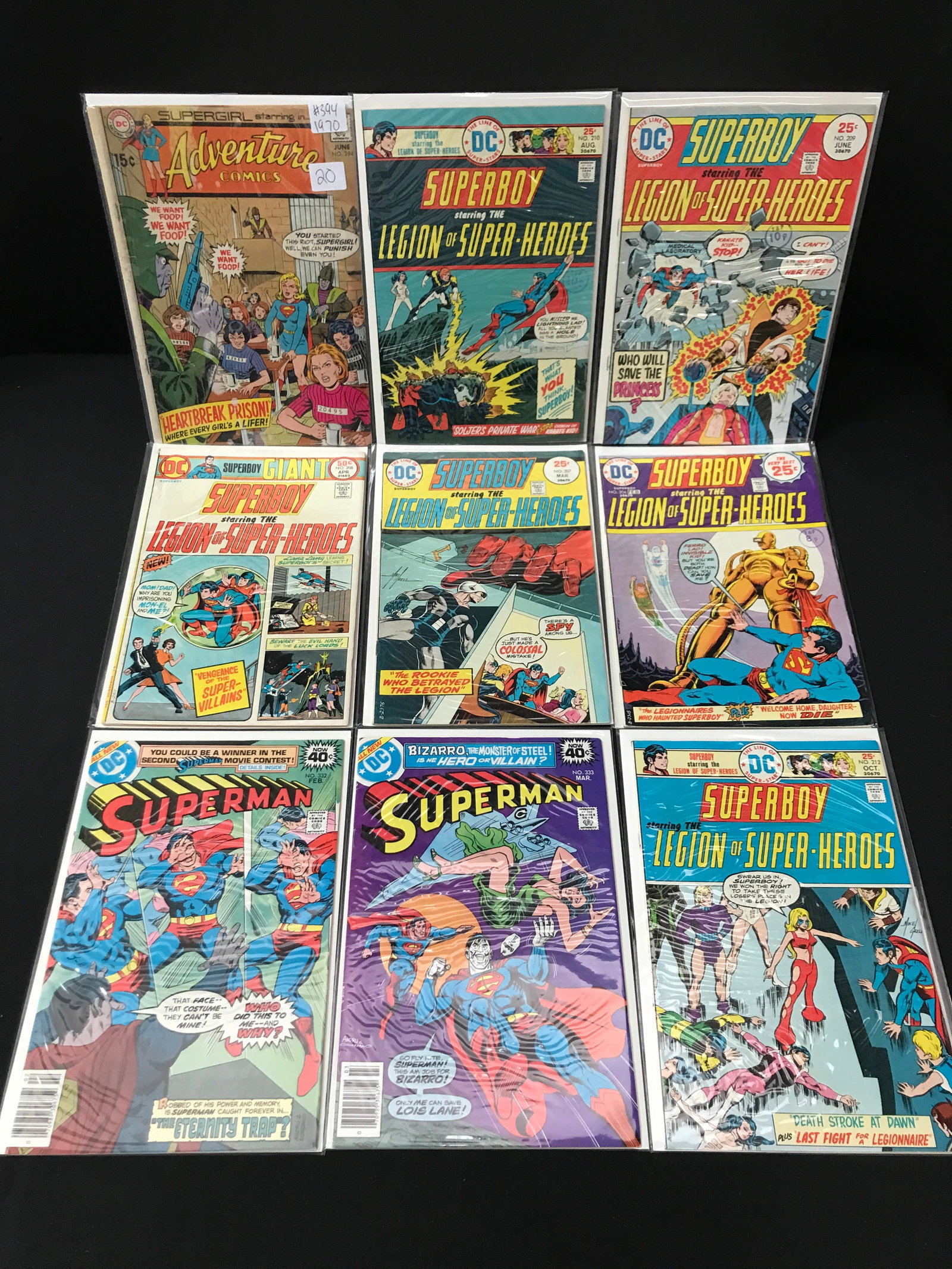 LOT OF 9 COMICS FEATURING SUPERMAN / SUPERBOY - DC COMICS: Prices are in Canadian Dollars
