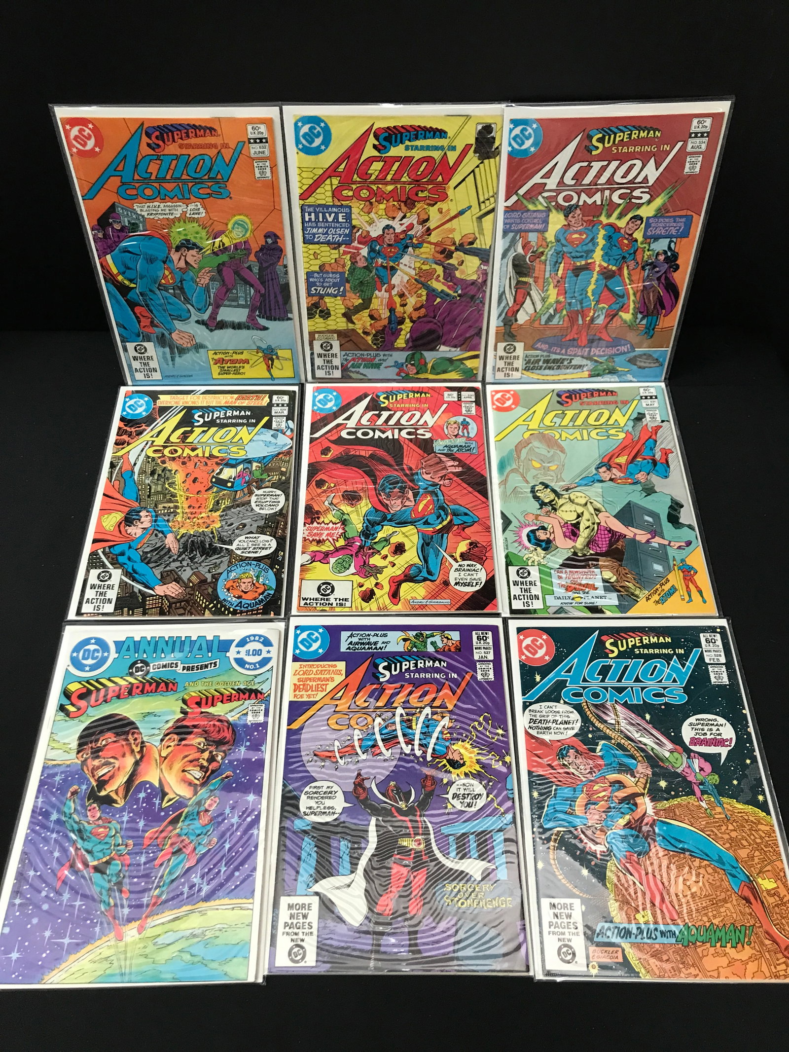 LOT OF 9 COMICS FEATURING SUPERMAN - DC COMICS: Prices are in Canadian Dollars