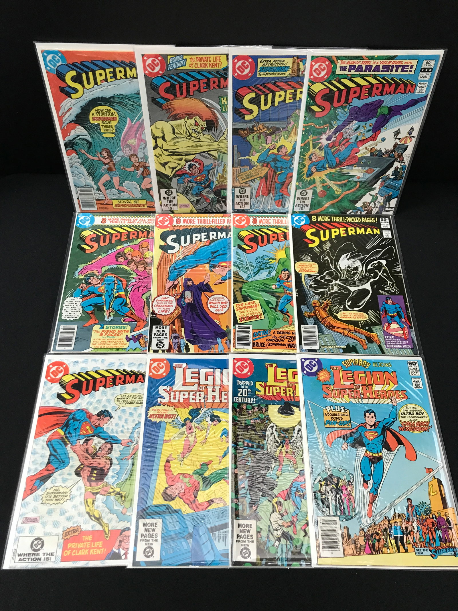 LOT OF 12 COMICS FEATURING SUPERMAN - DC COMICS: Prices are in Canadian Dollars