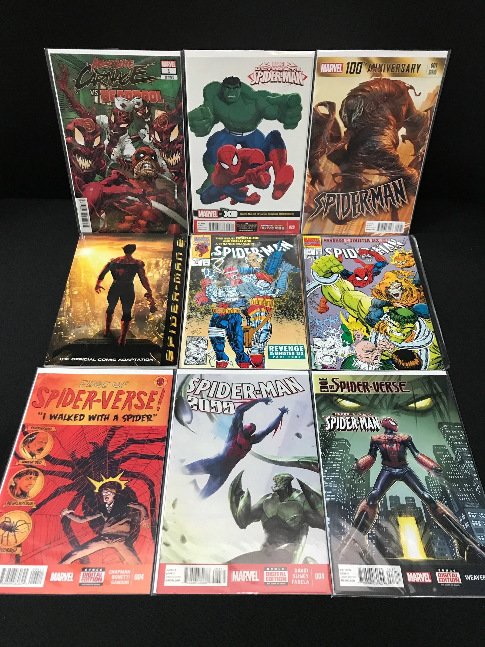 LOT OF 9 COMICS FEATURING SPIDERMAN - DC COMICS: Prices are in Canadian Dollars