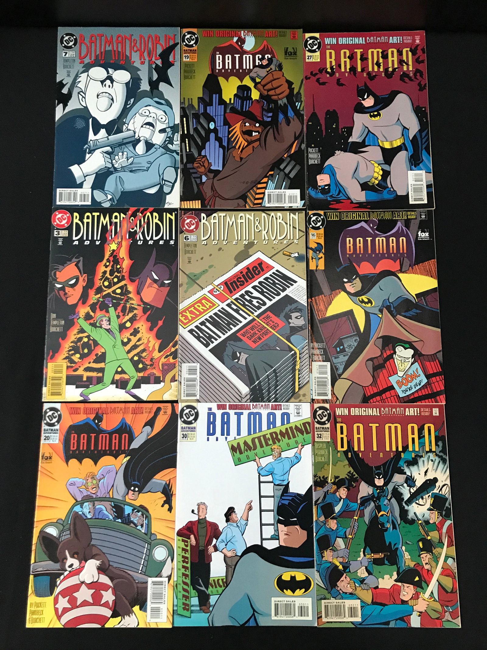 LOT OF 9 BATMAN ADVENTURES COMICS - DC COMICS: Prices are in Canadian Dollars