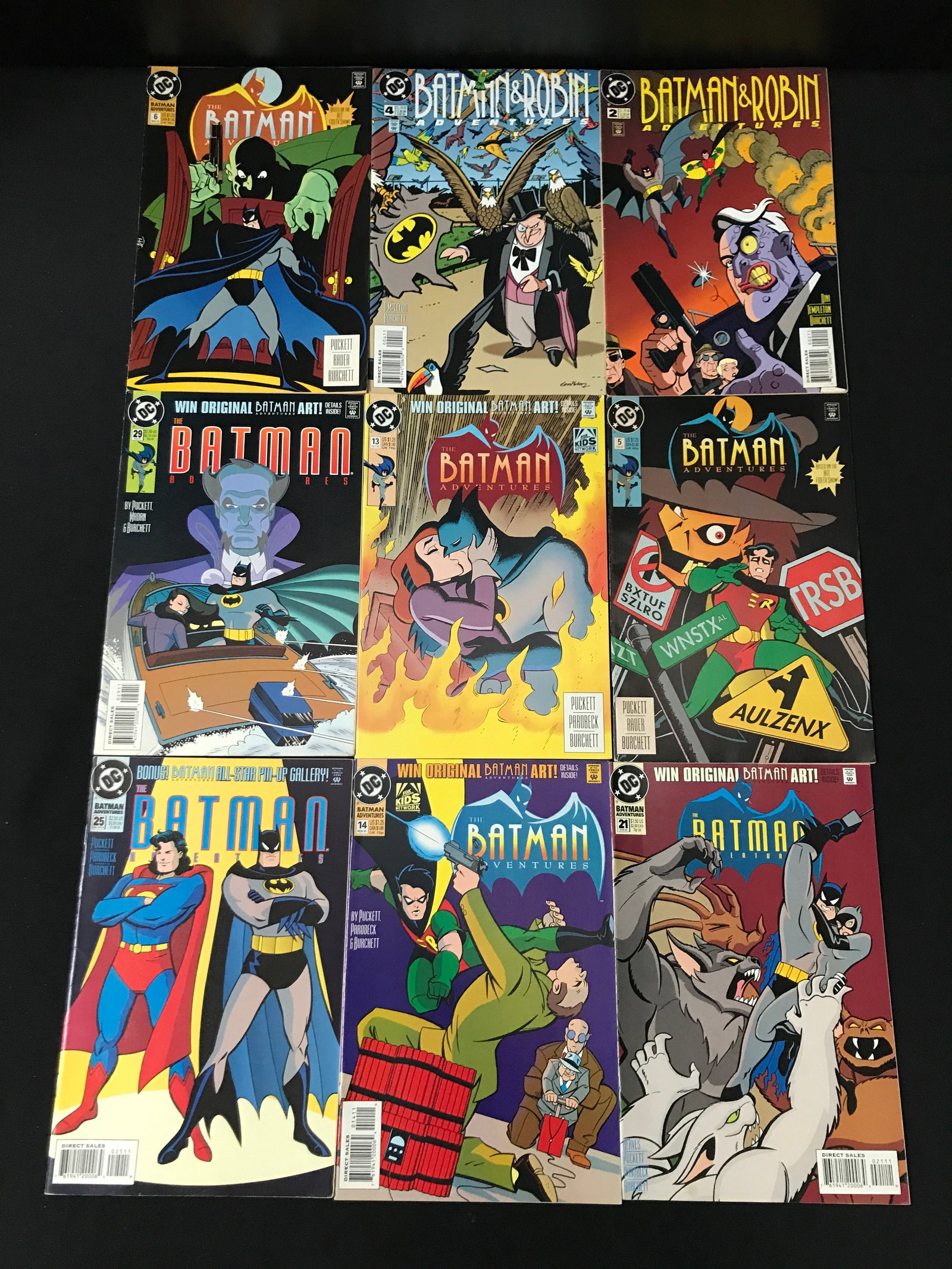 LOT OF 9 BATMAN ADVENTURES COMICS - DC COMICS: Prices are in Canadian Dollars