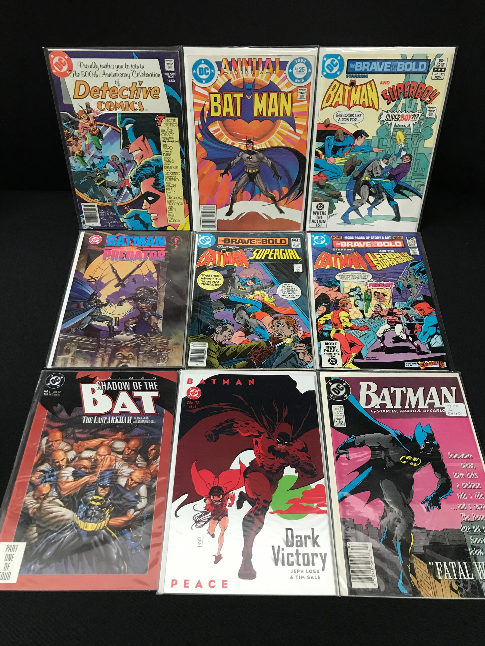 LOT OF 9 COMICS FEATURING BATMAN - DC COMICS (1 of 1)