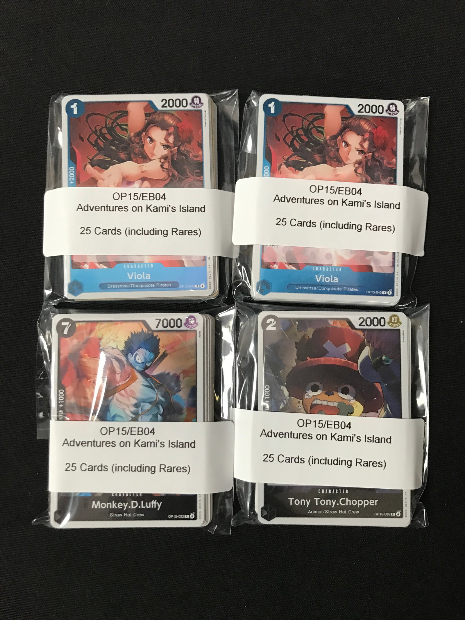 LOT OF 100 ONE PIECE OP15/EB04 TRADING CARDS INCLUDING RARES: Prices are in Canadian dollars