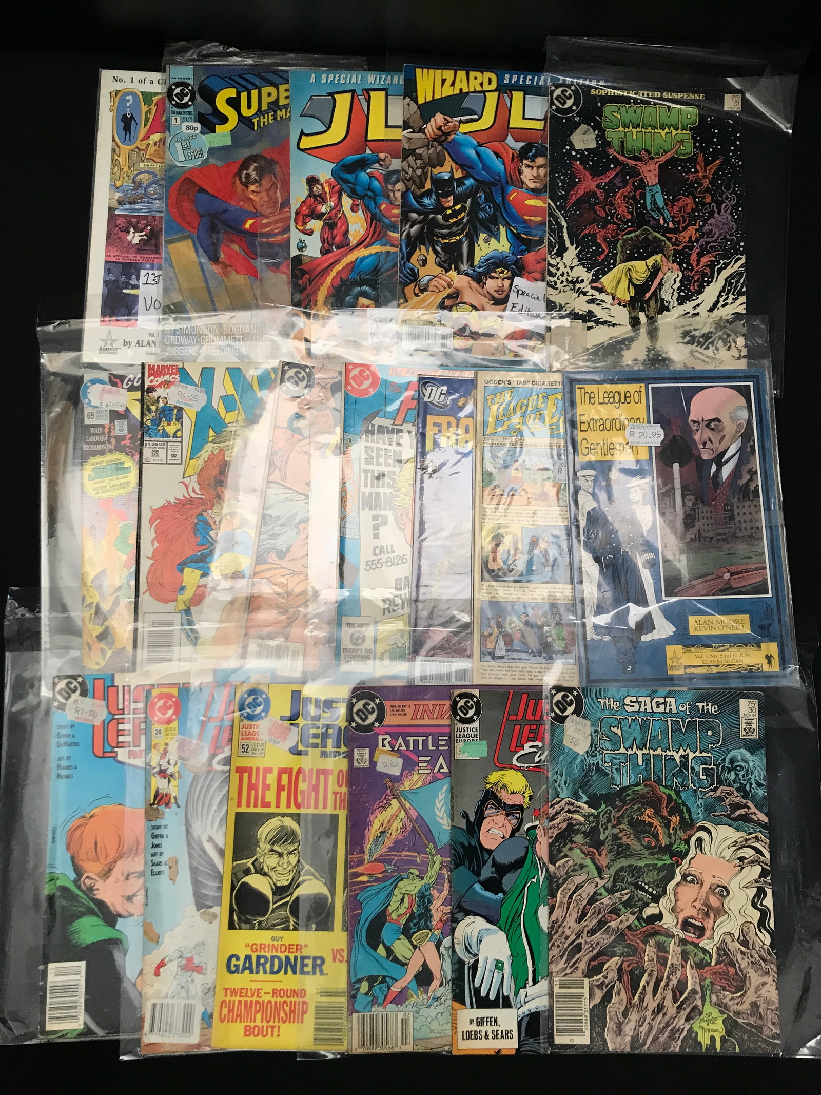 LOT OF MIXED TITLE DC COMICS: Prices are in Canadian dollars