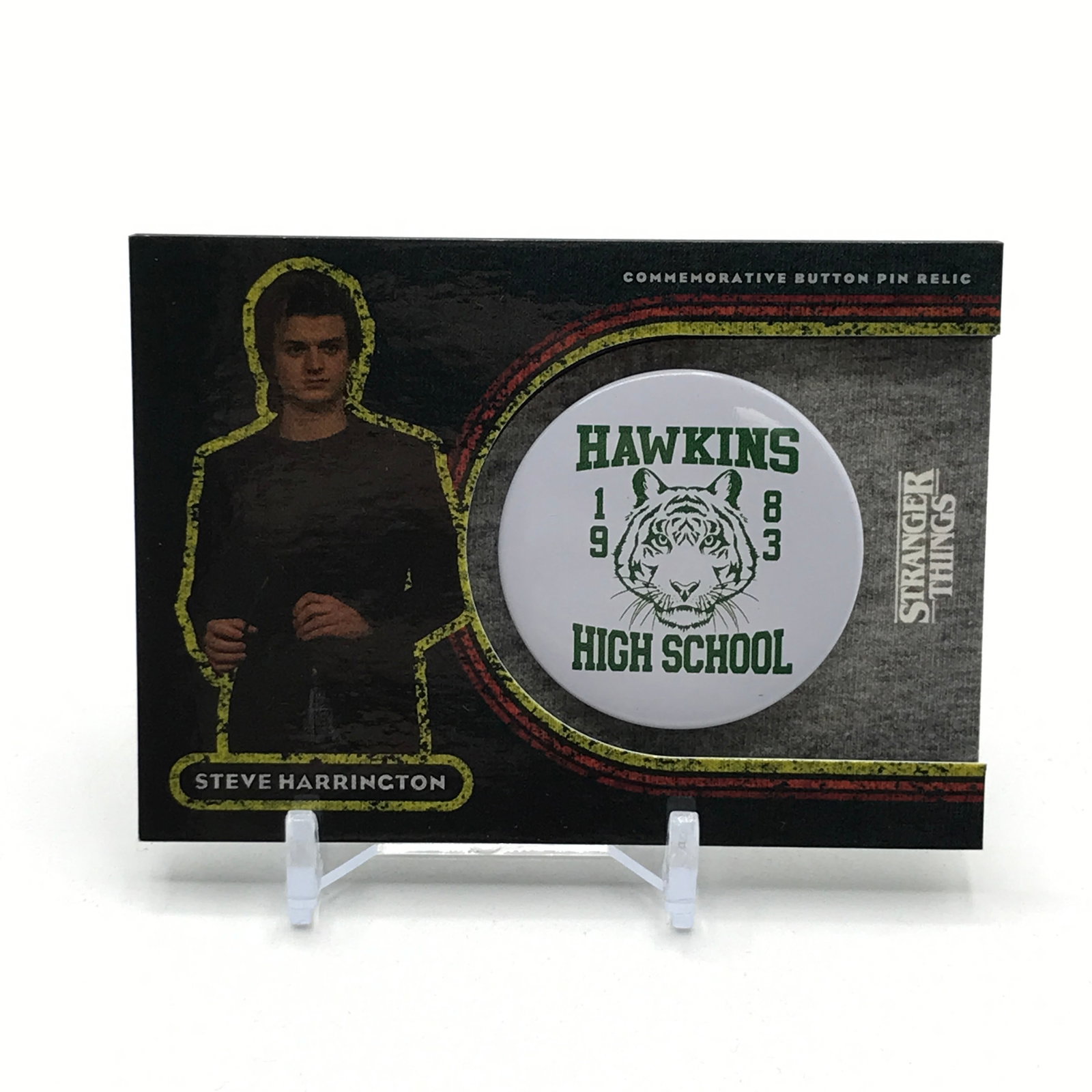 TOPPS NETFLIX STRANGER THINGS COMMEMORATIVE PIN TRADING CARD - HAWKINS HIGH SCHOOL: Prices are in Canadian dollars