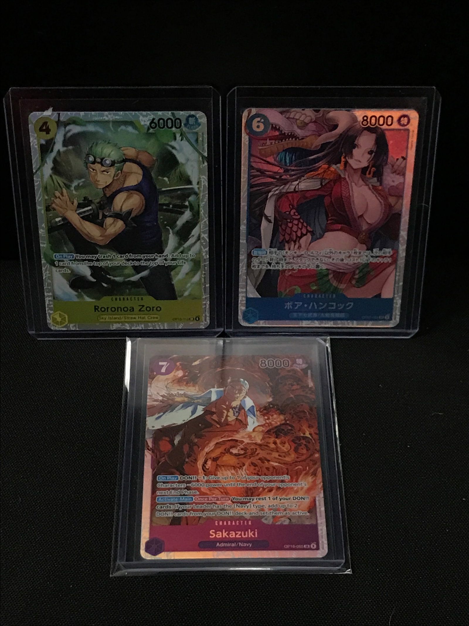LOT OF 3 ONE PIECE TCG TRADING CARDS (1 of 1)