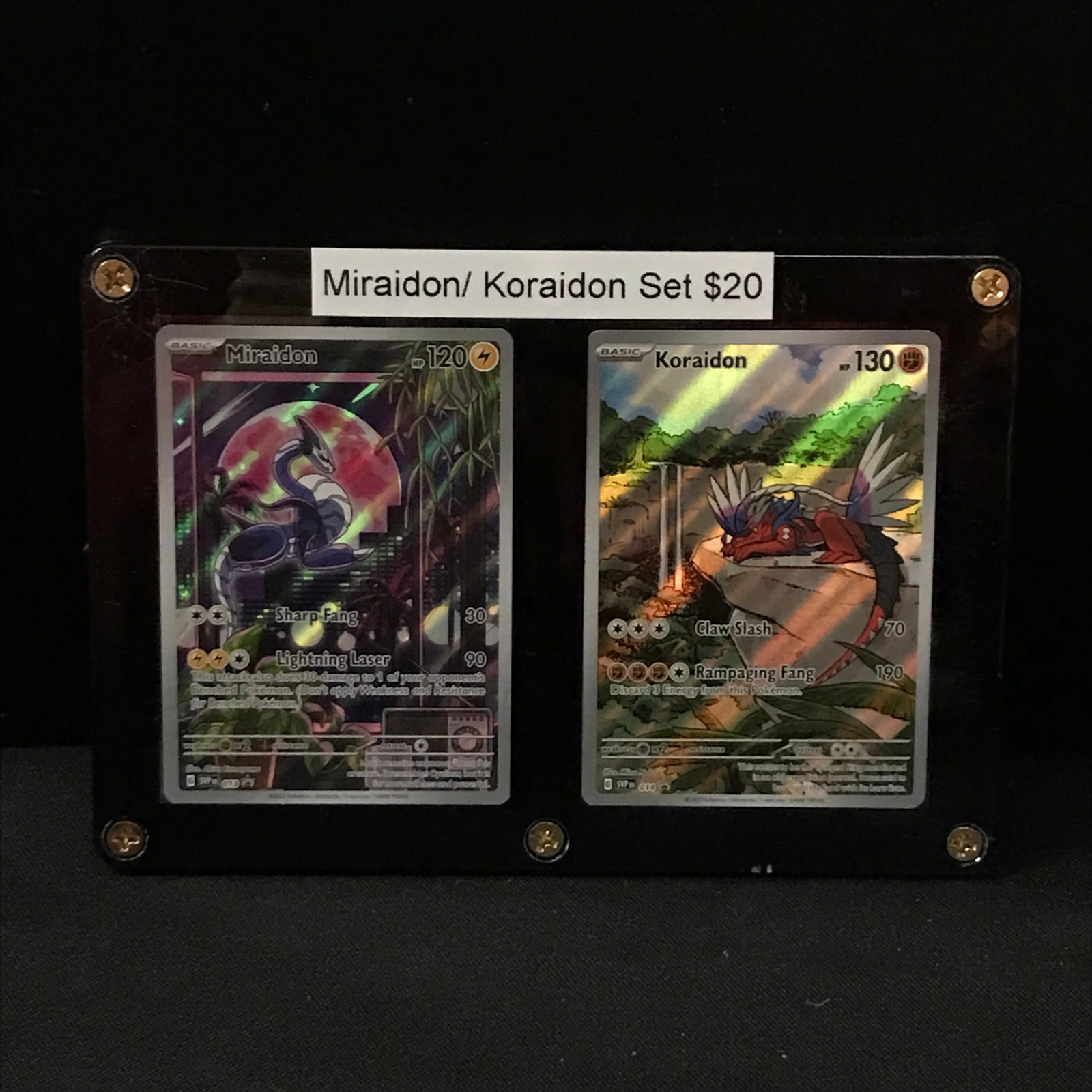 LOT OF 2 POKEMON TCG MIRAIDON & KORAIDON TRADING CARDS: Prices are in Canadian dollars