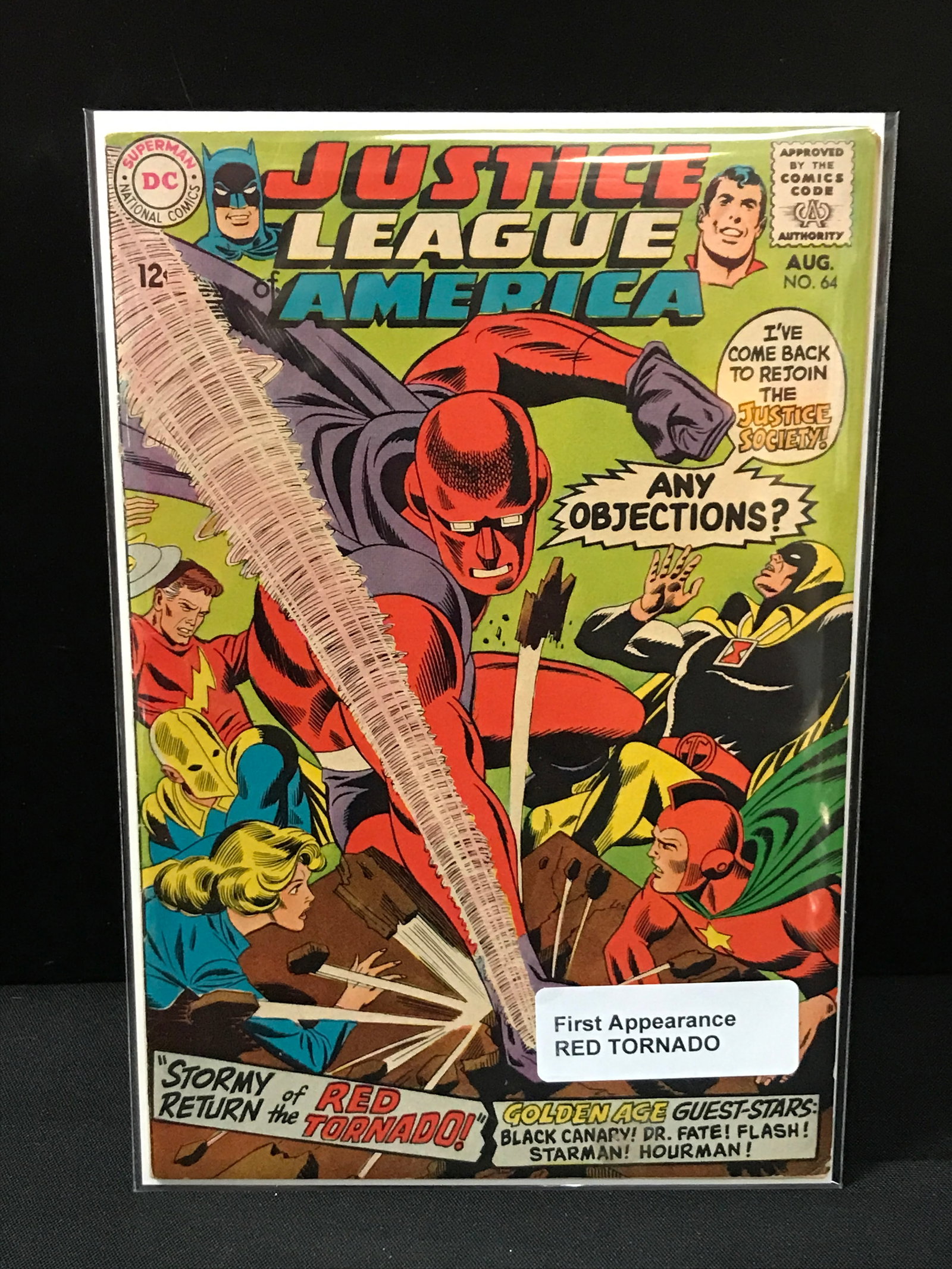 JUSTICE LEAGUE OF AMERICA #64 1ST APP RED TORNADO - DC COMICS (1 of 1)