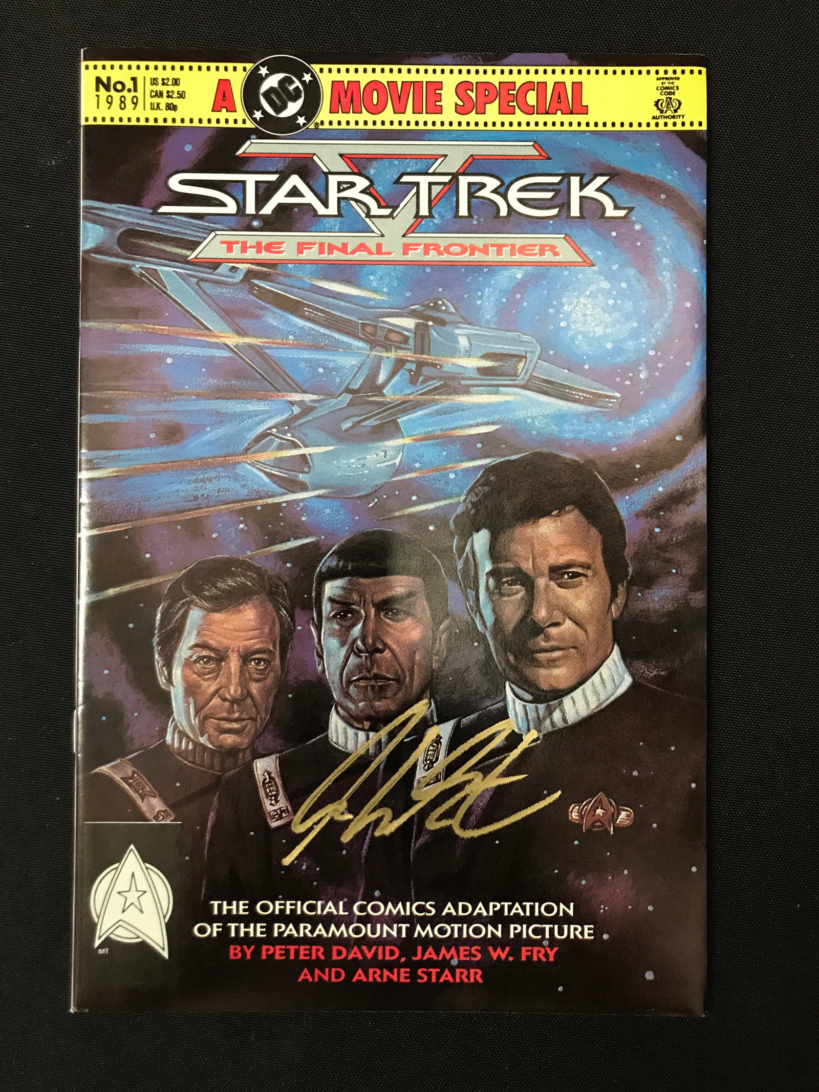 WILLIAM SHATNER SIGNED STAR TREK MOVIE COMIC - WWOC COA: Prices are in Canadian dollars