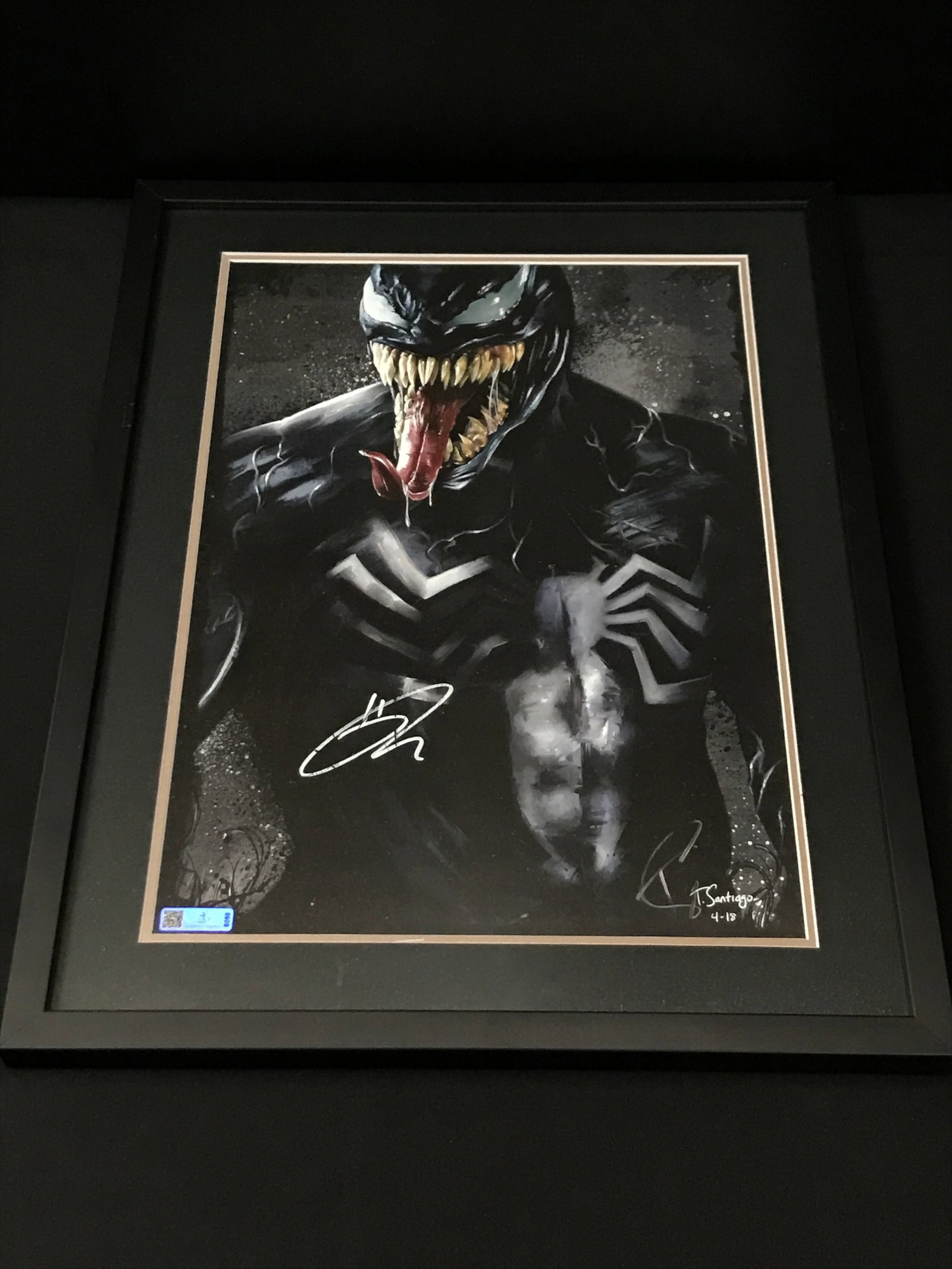 TOM HARDY SIGNED AND FRAMED VENOM 16 X 20 - WITH COA: Prices are in Canadian dollars