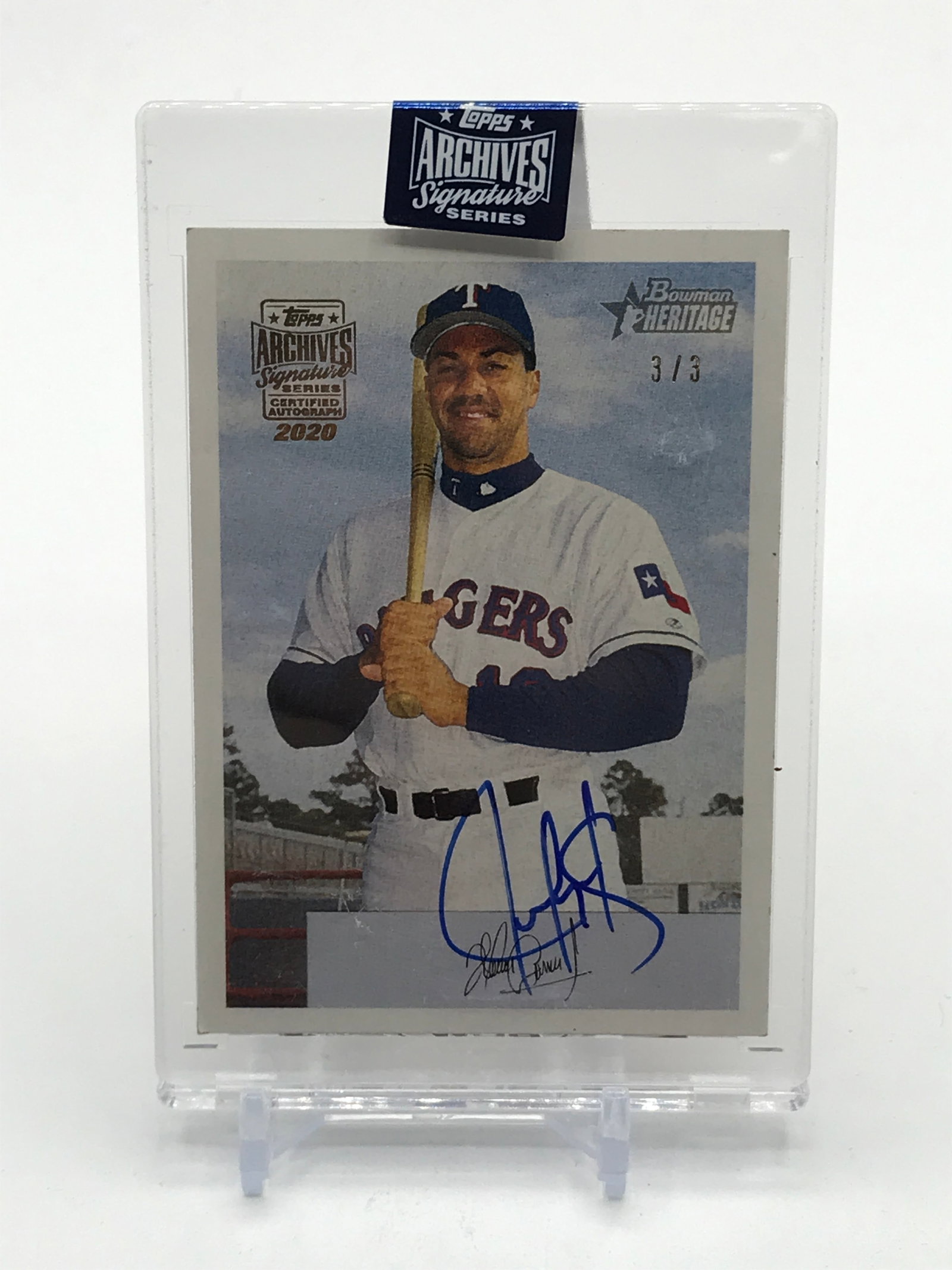 2020 TOPPS ARCHIVE SIGNATURE SERIES JUAN GONZALEZ SIGNED BASEBALL TRADING CARD 3/3: Prices are in Canadian dollars