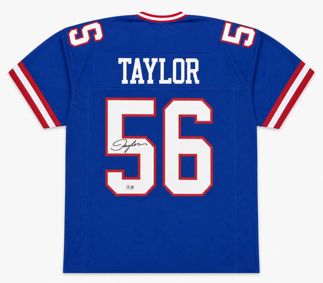 LAWRENCE TAYLOR SIGNED NY GIANTS JERSEY - BECKETT COA (1 of 2)