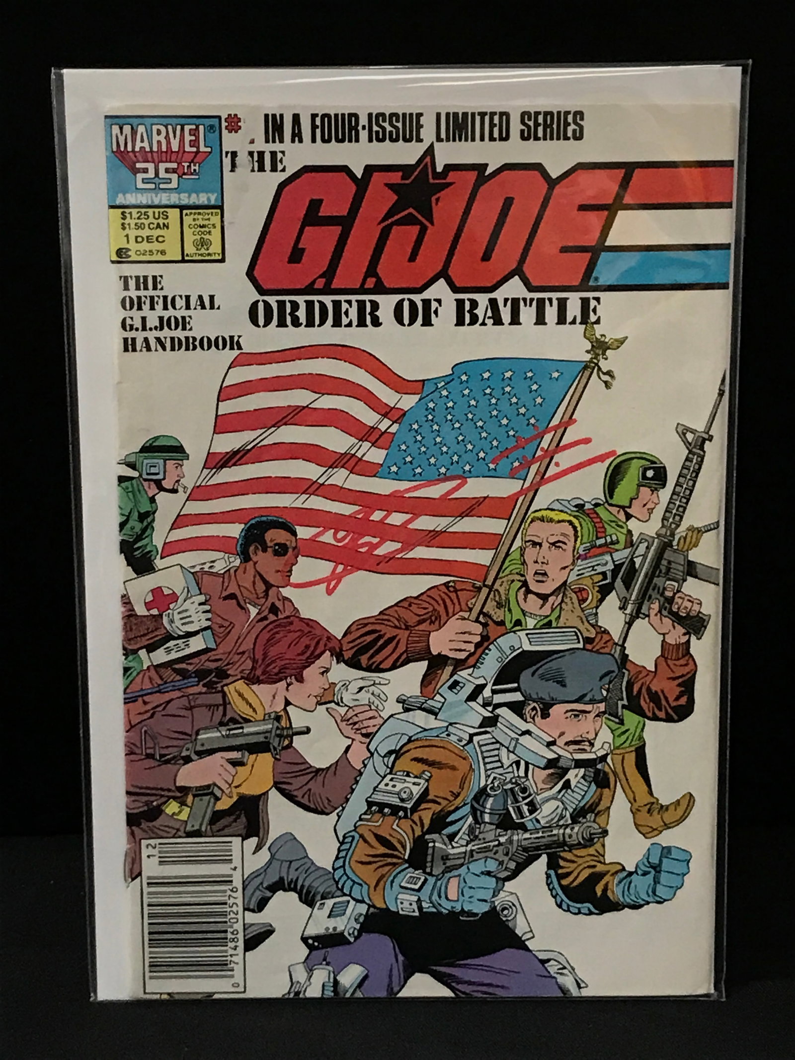 G.I JOE NO.1 SIGNED BY RAY PARK WITH SNAKE EYES INSCRIPTION - WWOC COA: Prices are in Canadian dollars
