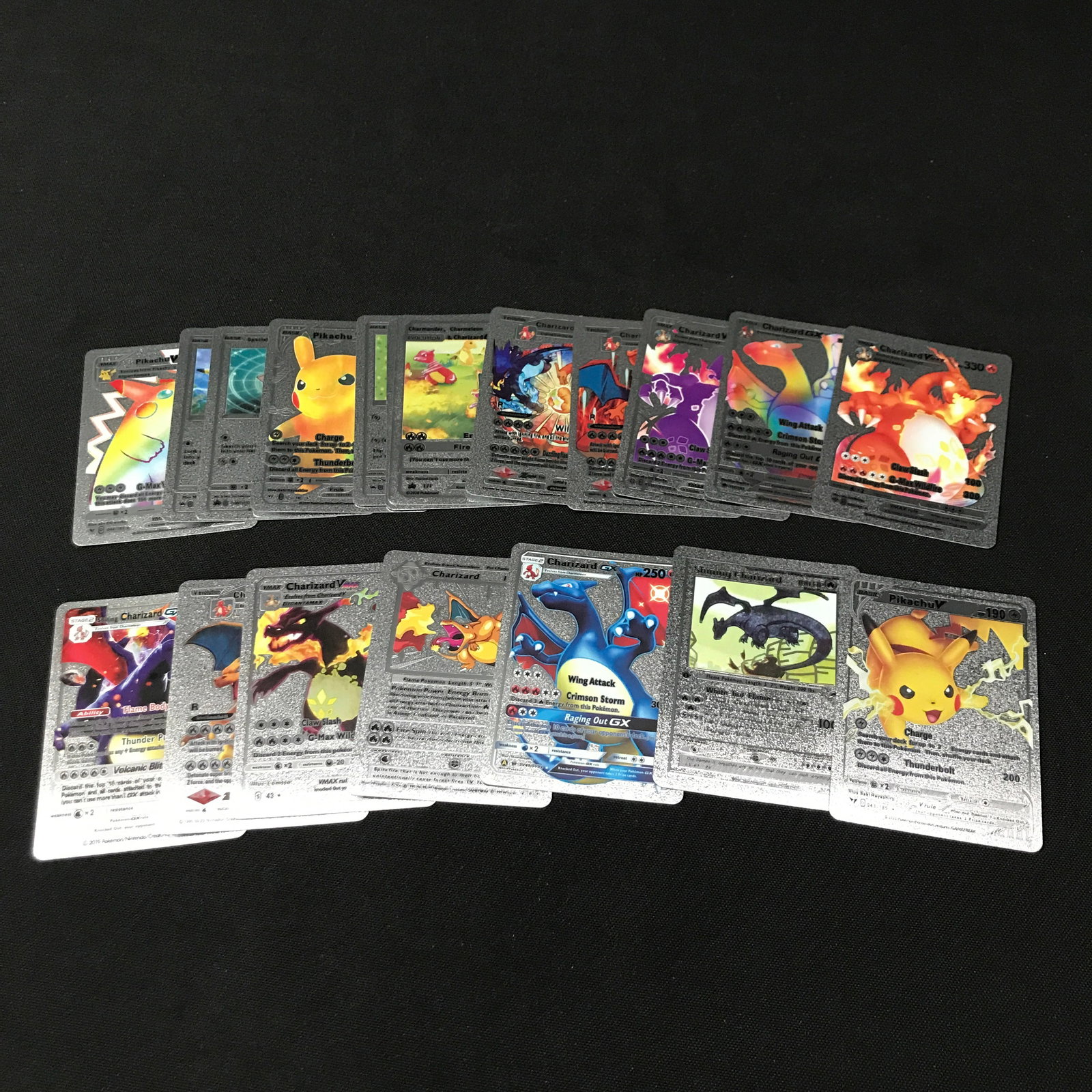 LOT OF SILVER POKEMON TRADING CARDS: Prices are in Canadian dollars