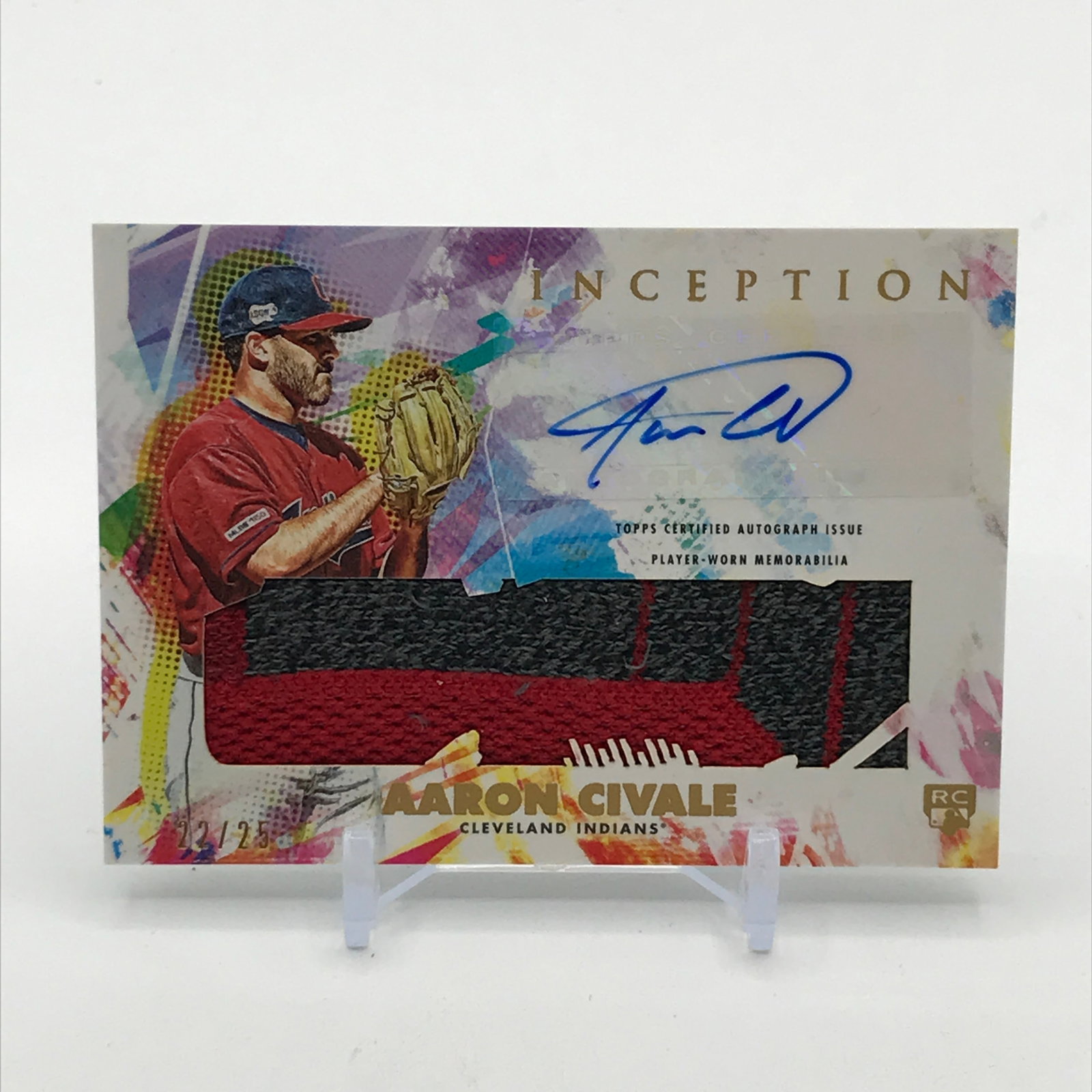 2020 TOPPS INCEPTION BASEBALL AARON CIVALE SIGNED PATCH ROOKIE TRADING CARD 22/25: Prices are in Canadian dollars