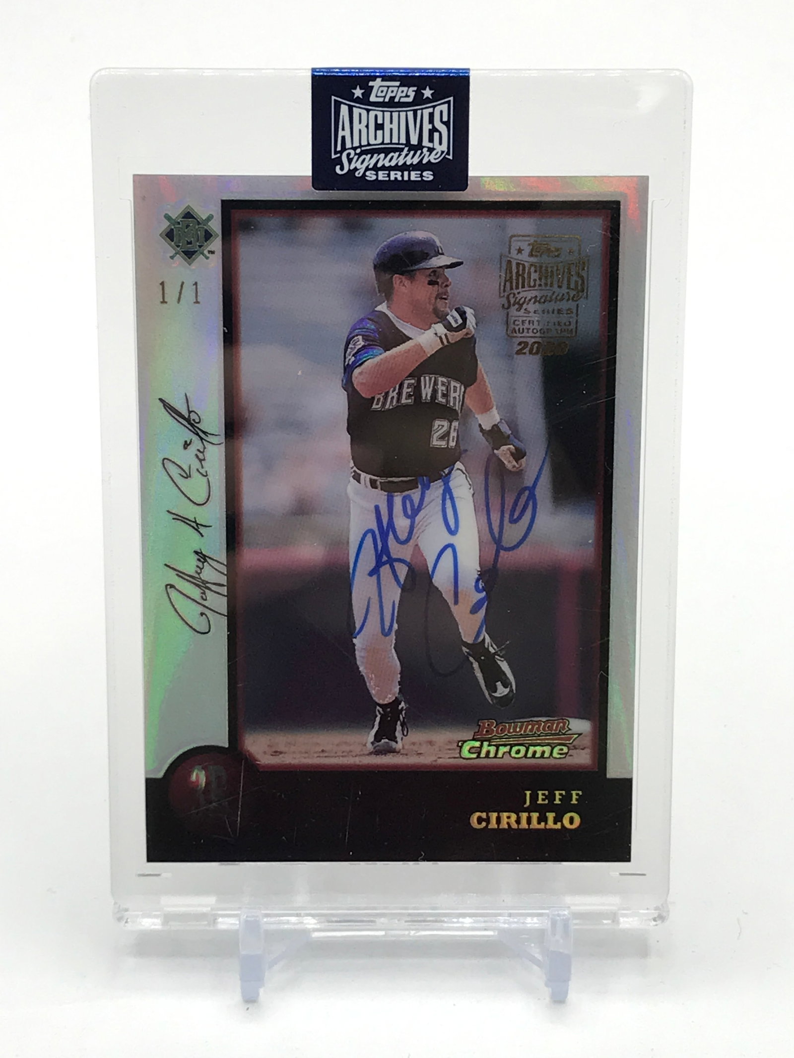 TOPPS ARCHIVE SIGNATURE SERIES JEFF CIRILLO SIGNED TRADING CARD 1/1 (1 of 2)