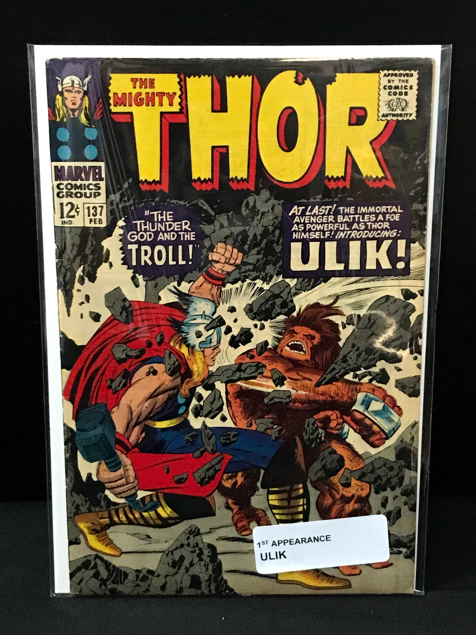 THE MIGHTY THOR #137 1ST APP ULIK - MARVEL COMICS (1 of 1)