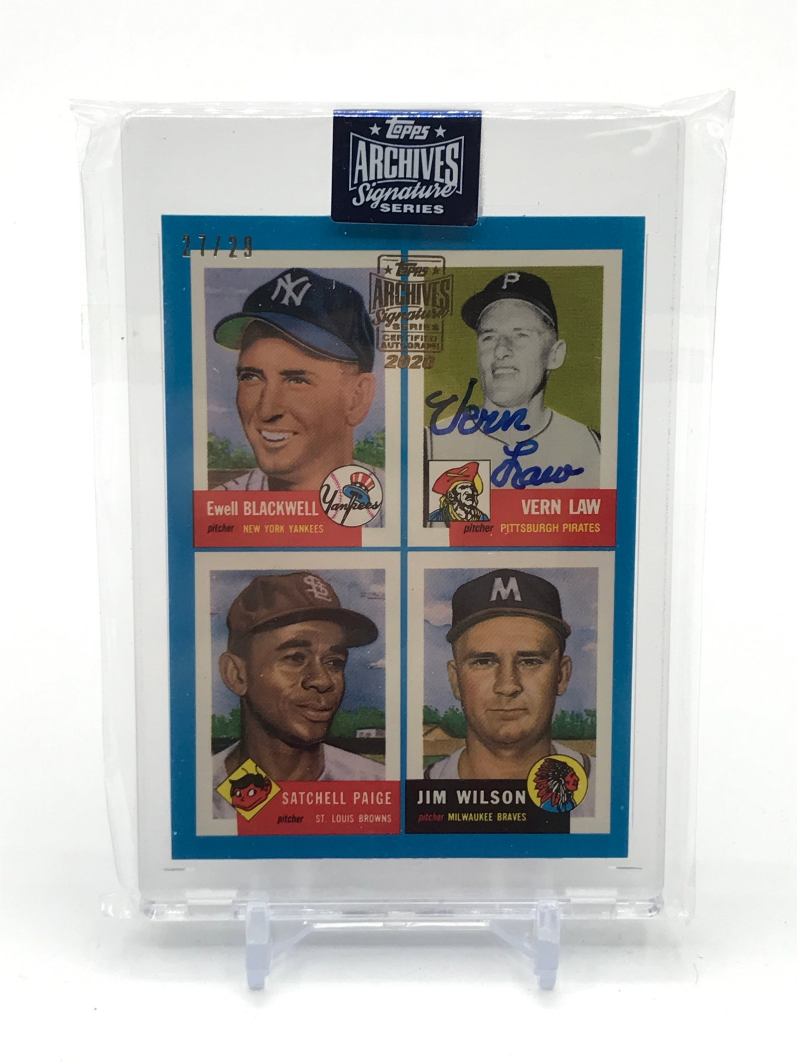 TOPPS ARCHIVE SIGNATURE SERIES VERN LAW SIGNED TRADING CARD 27/29: Prices are in Canadian dollars