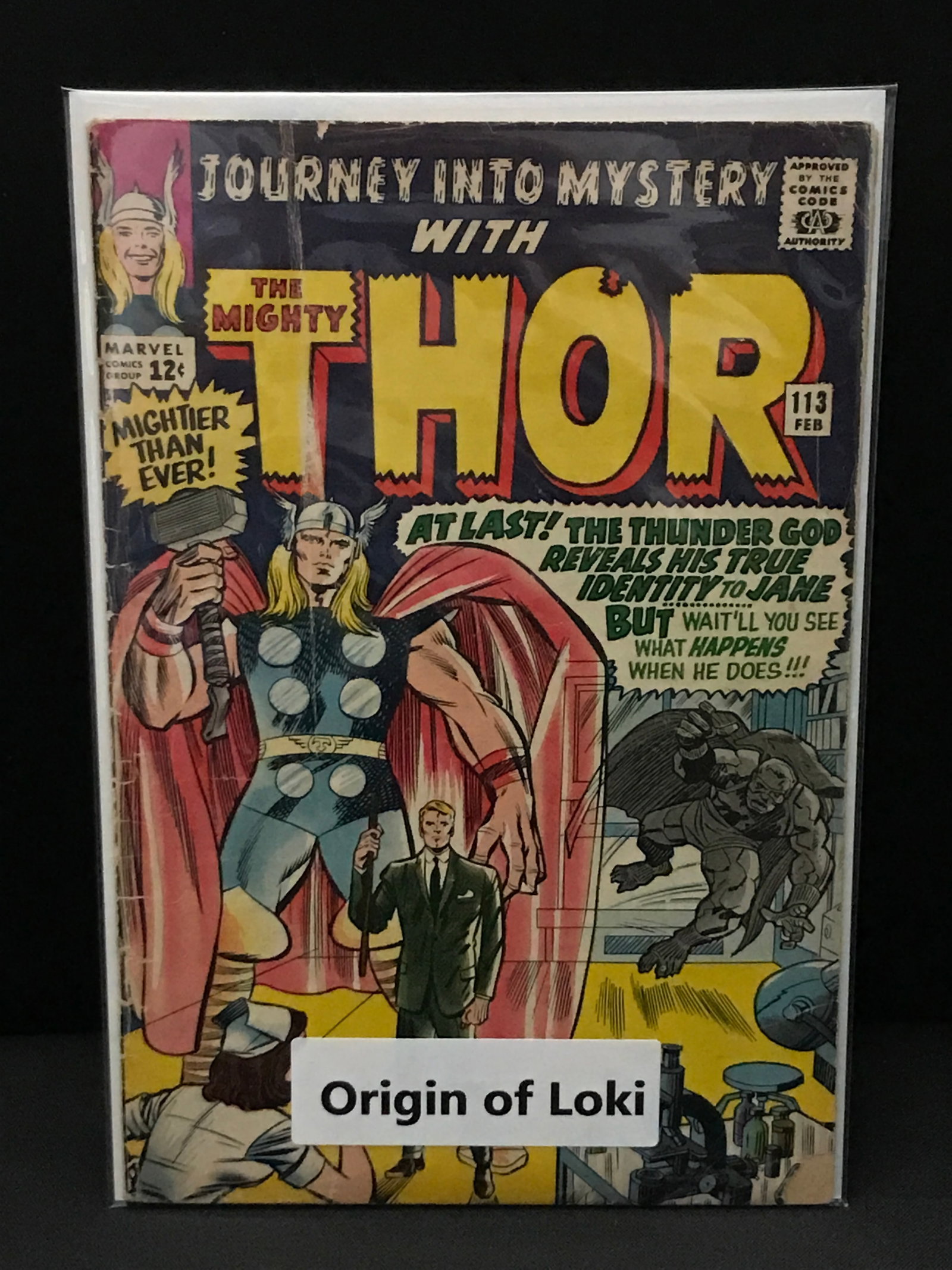 JOURNEY INTO MYSTERY WITH THE MIGHTY THOR #113 ORIGIN OF LOKI - MARVEL COMICS (1 of 1)