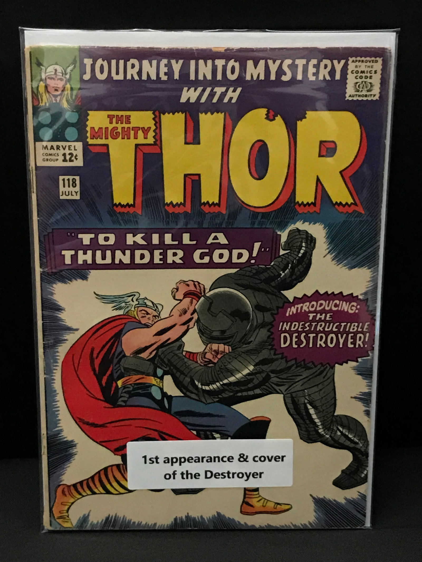 JOURNEY INTO MYSTERY WITH THE MIGHTY THOR #118 1ST APP OF DESTROYER - MARVEL COMICS (1 of 1)