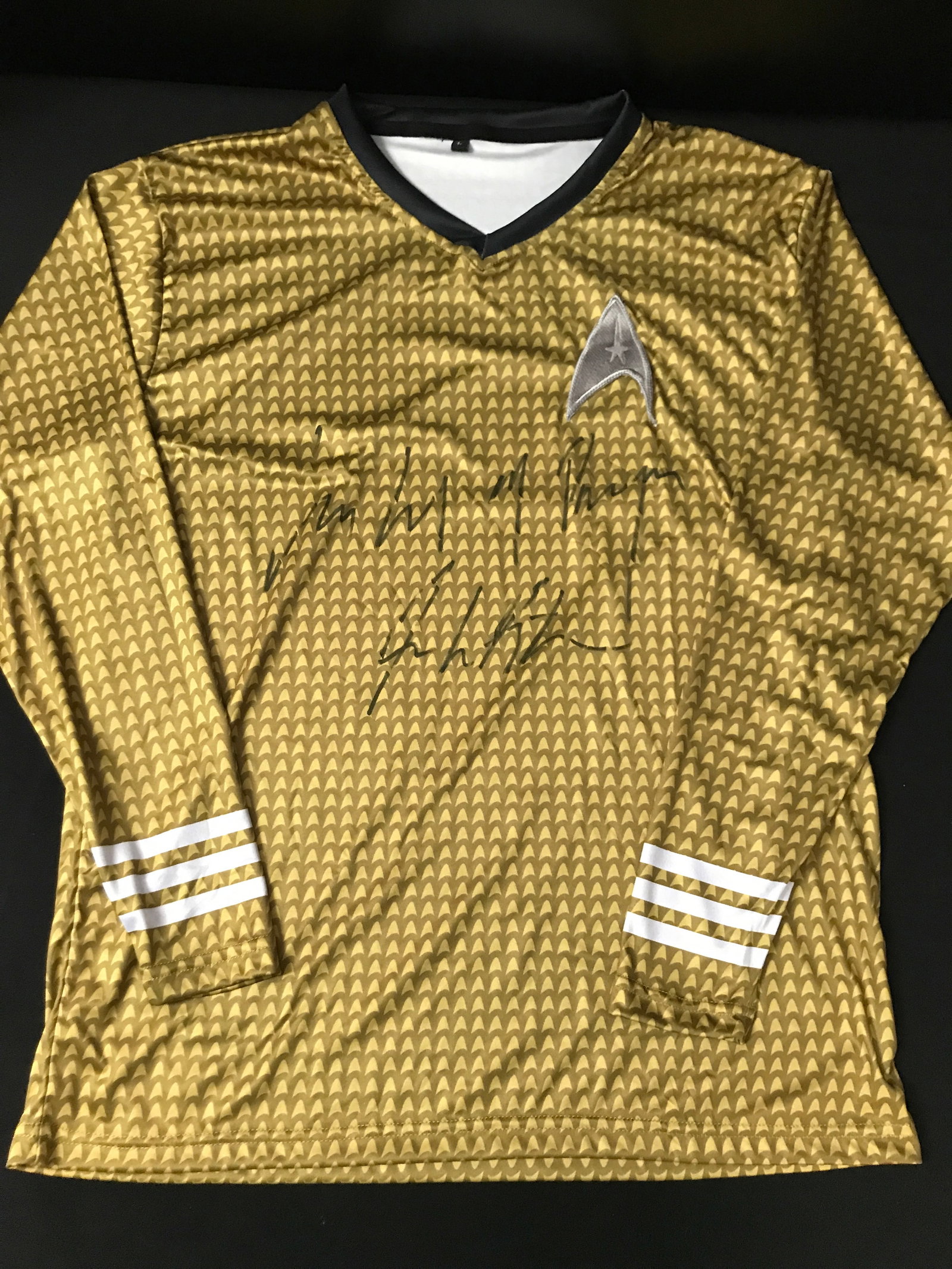 WILLIAM SHATNER SIGNED AND INSCRIBED "LIVE LONG AND PROSPER" CAPTAIN KIRK JERSEY - WWOC COA (1 of 2)