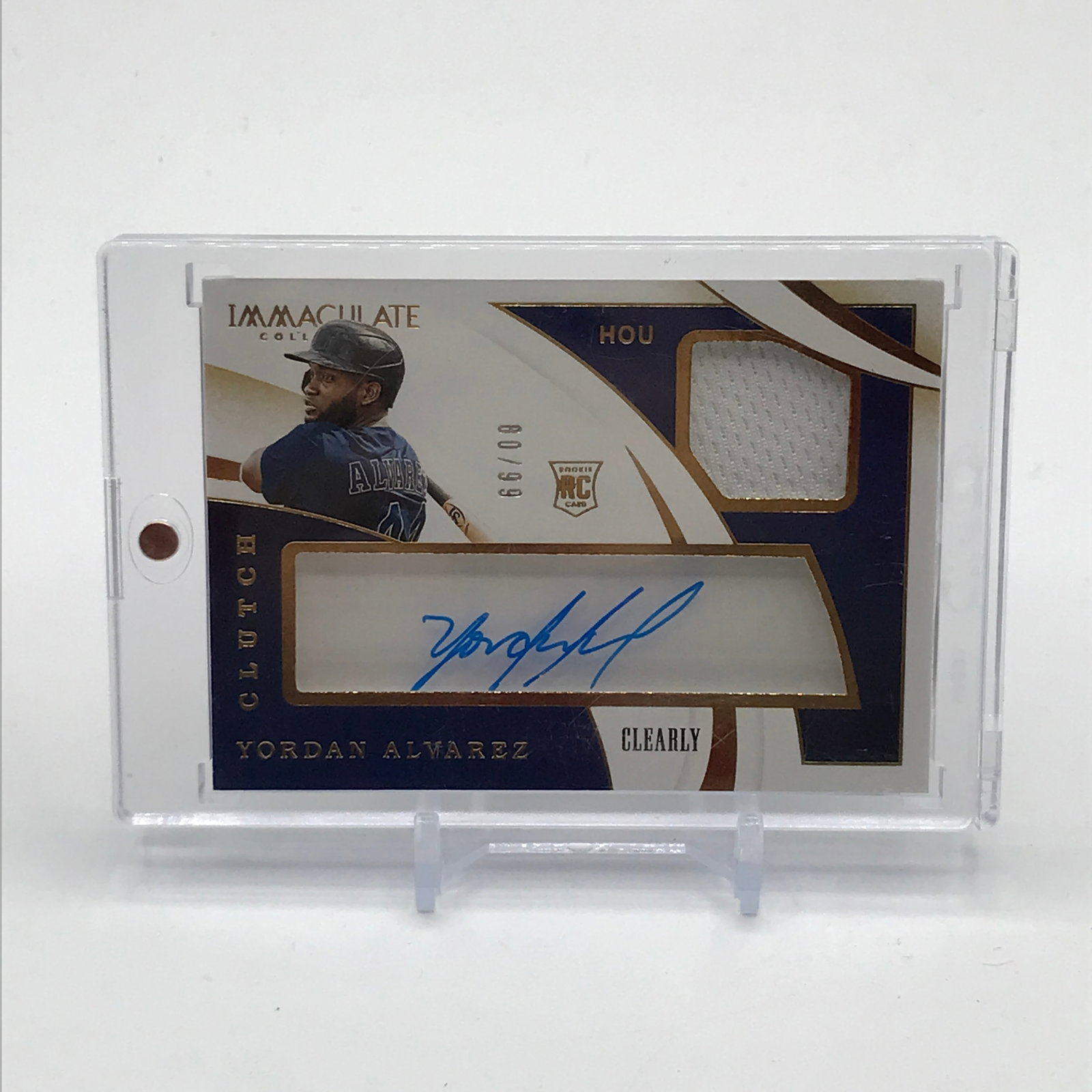 2020 PANINI IMMACULATE COLLECTION BASEBALL YORDAN ALVAREZ ROOKIE PATCH AUTO 80/99 (1 of 2)