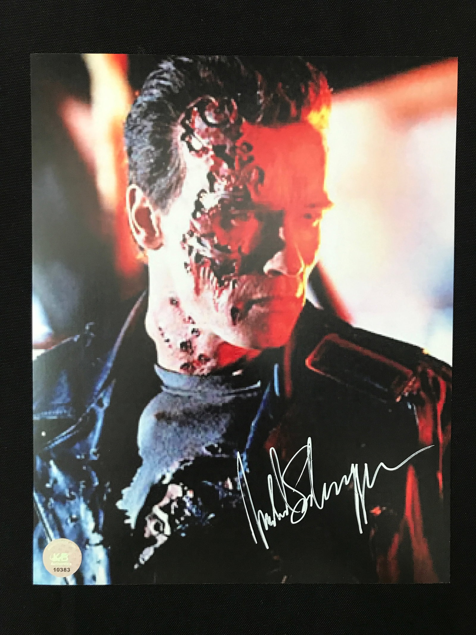 ARNOLD SCHWARZENEGGER SIGNED TERMINATOR 8X10 - KB COA (1 of 1)