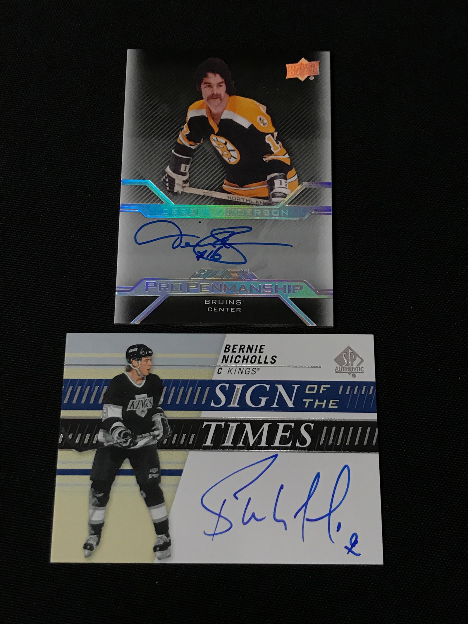 LOT OF 2 SIGNED HOCKEY TRADING CARDS (NICHOLS/SNDERSON): Prices are in Canadian dollars