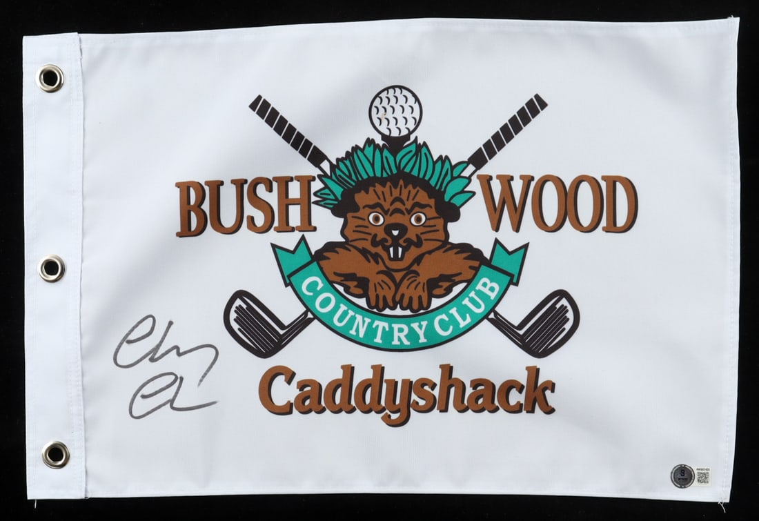 CHEVY CHASE SIGNED CADDYSHACK BUSHWOOD COUNTRY CLUB GOLF PIN - BECKETT COA (1 of 1)