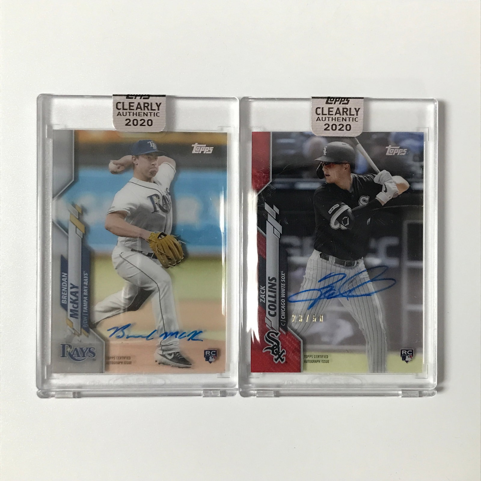 LOT OF 2 2020 TOPPS CLEARLY AUTHENTIC SIGNED TRADING CARDS (1 of 1)