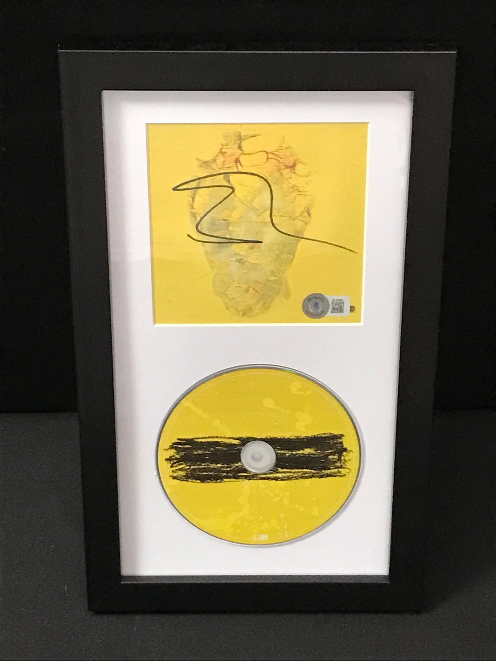ED SHEERAN SIGNED AND FRAMED CD SLEEVE - BECKETT COA (1 of 2)