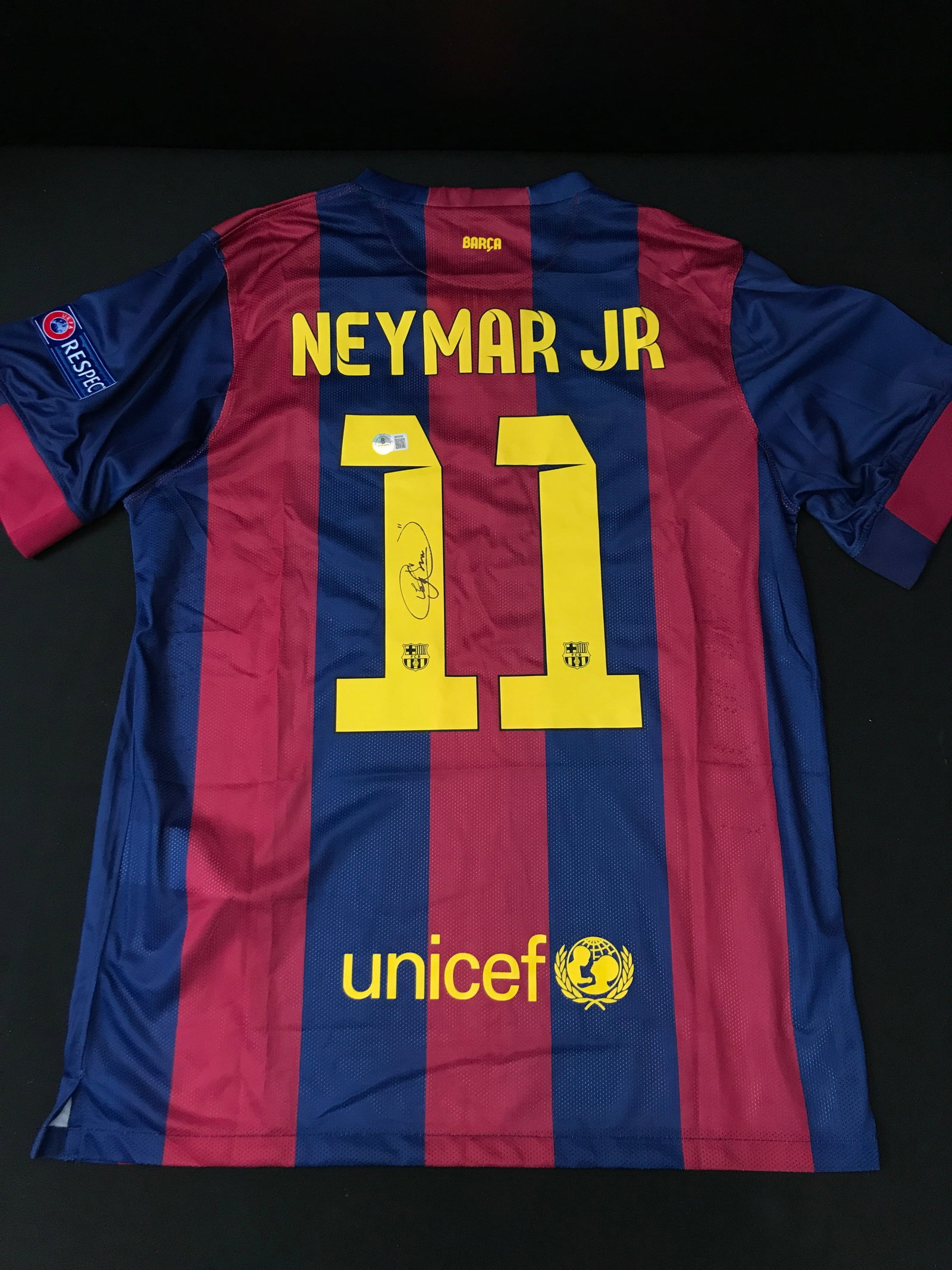NEYMAR JR SIGNED F.C BARCELONA JERSEY - BECKETT COA (1 of 3)